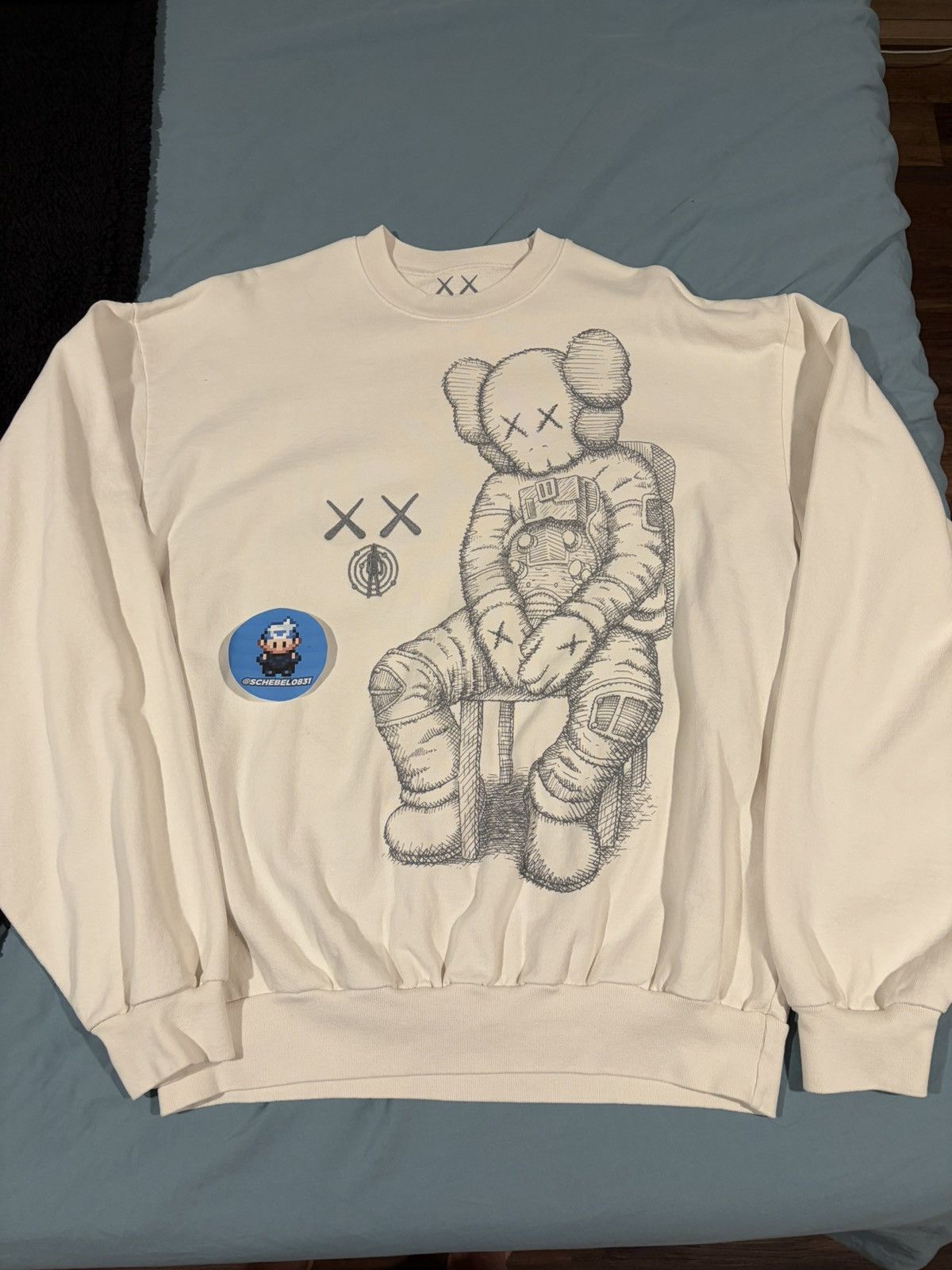 Kaws × Kid Cudi KAWS For Kid Cudi Moon Man Front Print Crewneck Sweatshirt Size US XL / EU 56 / 4 - 1 Thumbnail