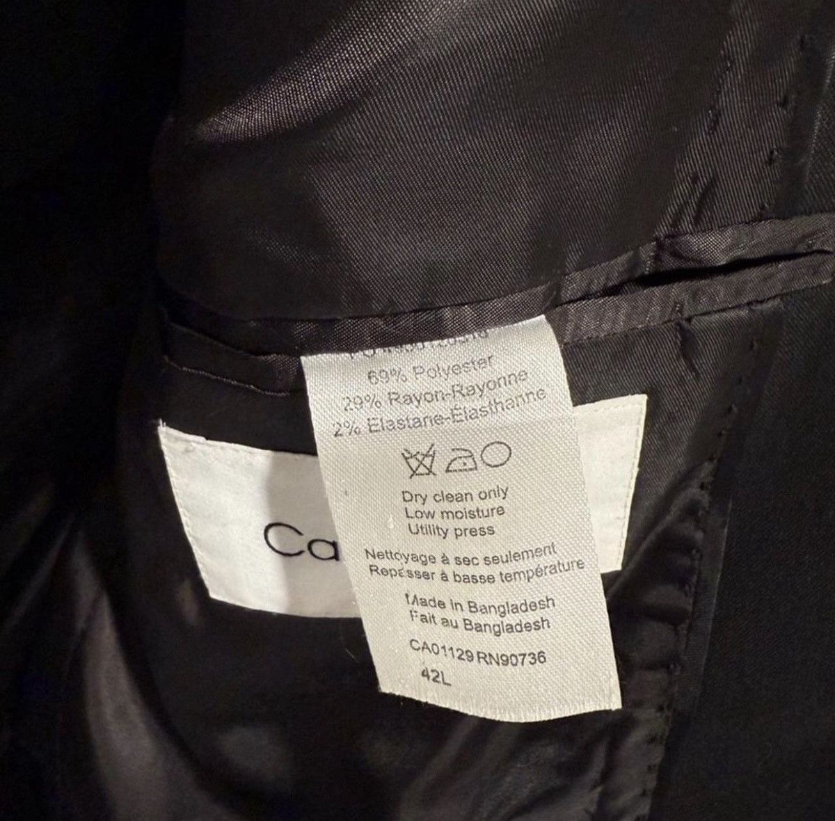 Calvin Klein Calvin Klein Black Slim Fit Suit Size 42L - 2 Thumbnail