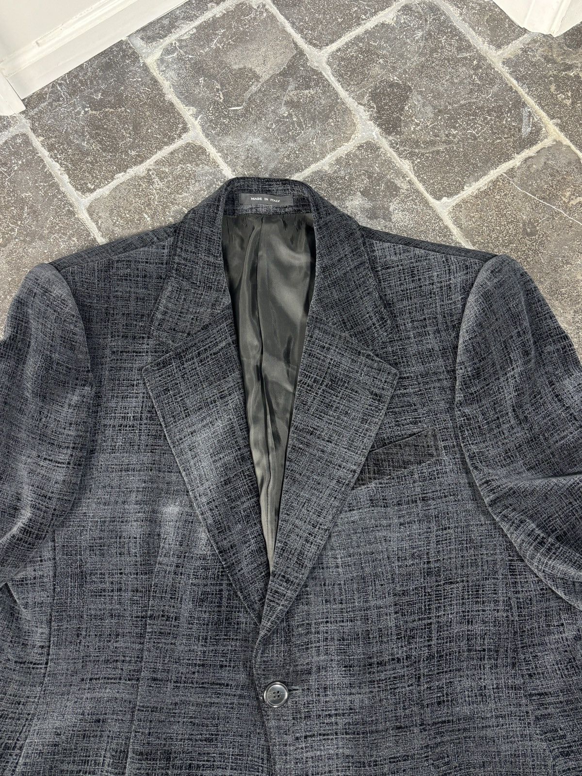 Emporio Armani F/W 2005 Emporio Armani Velvet Suit Jacket Vintage Velour 54 Size 54R - 5 Thumbnail
