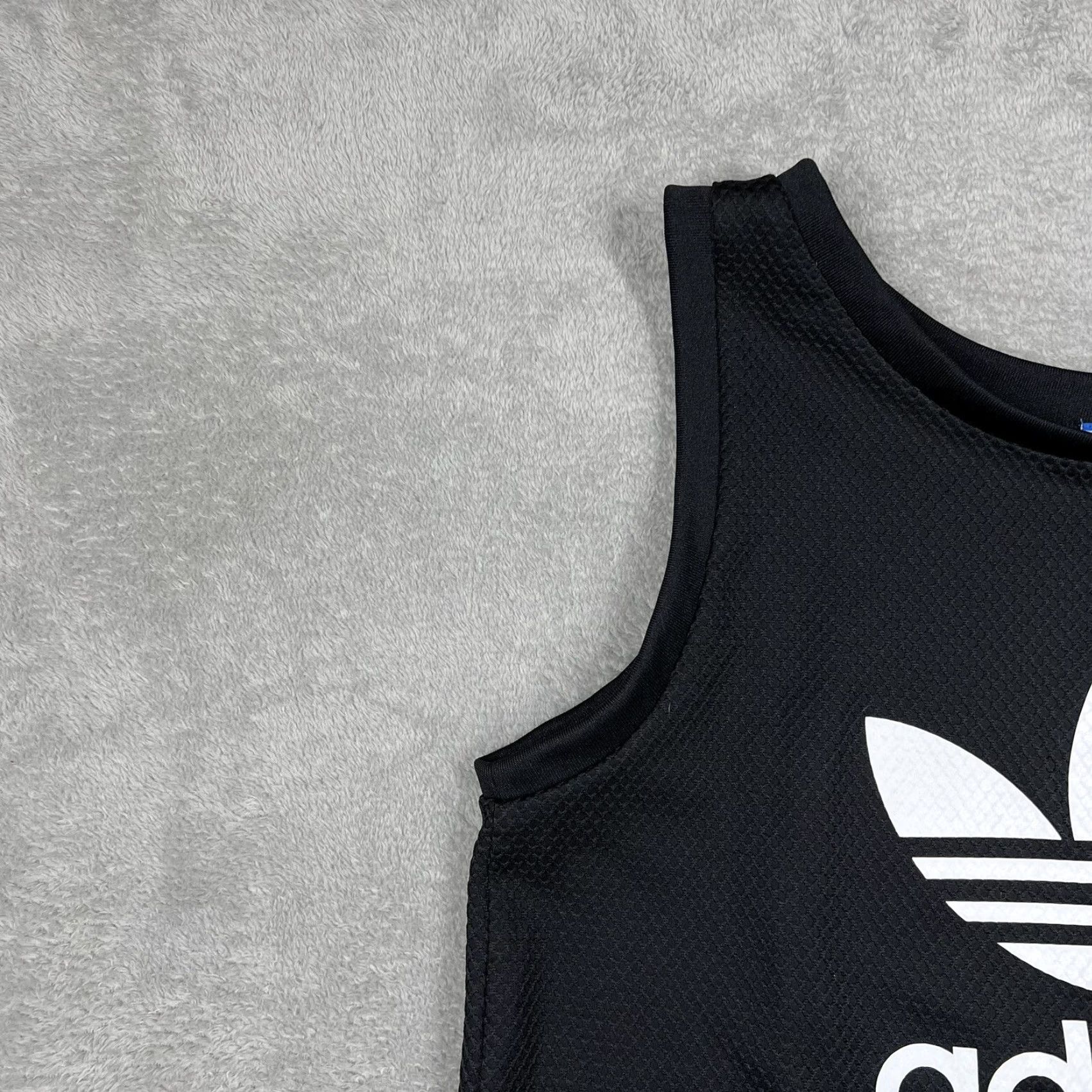 Adidas Adidas Originals Trefoil Classic Tank Top Men's Small Black White Logo Sleeveless Crew Neck Cotton Jersey Athletic Shirt Regular Fit Sports Shirt Size US S / EU 44-46 / 1 - 4 Thumbnail