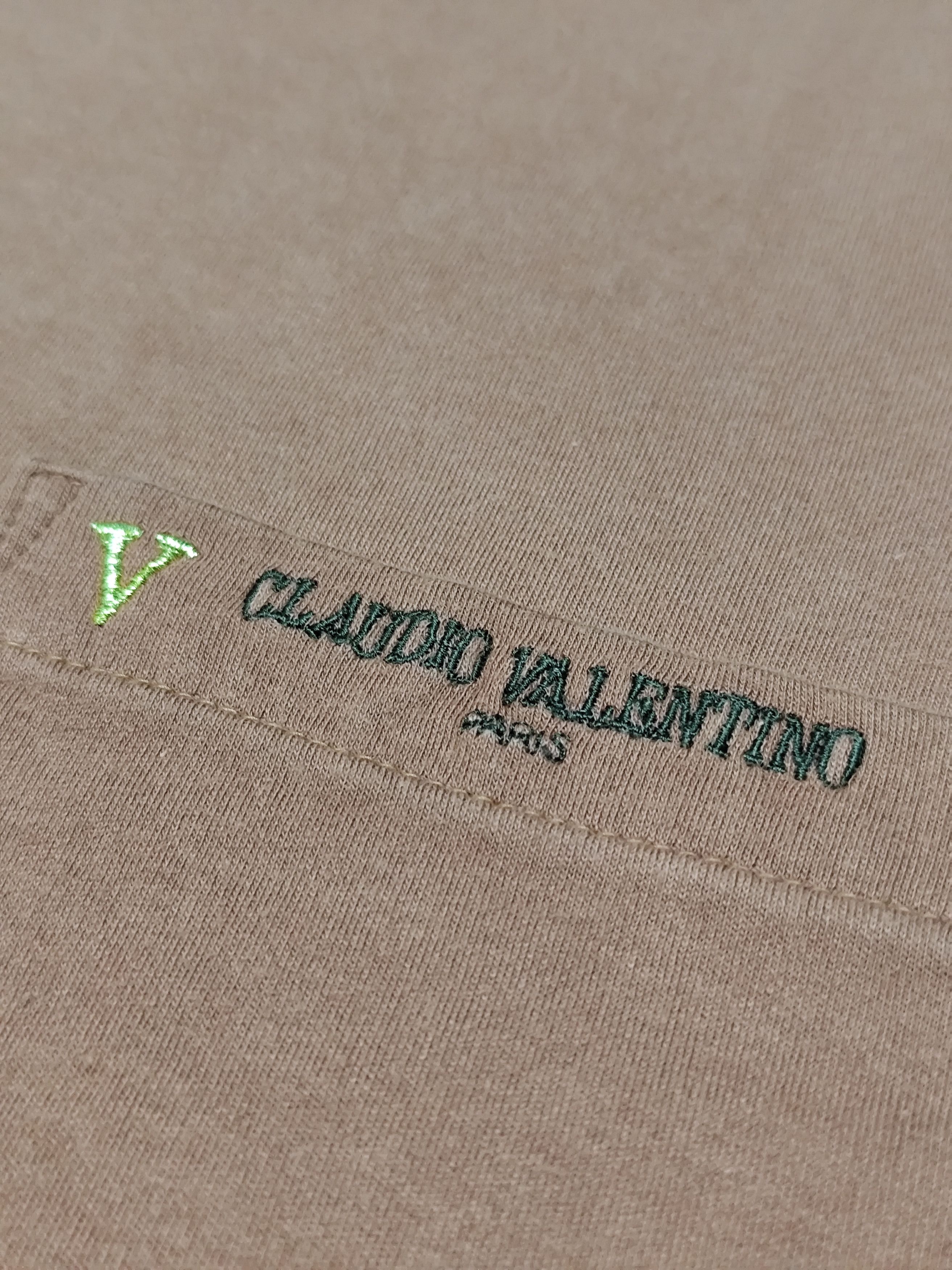Vintage Claudio Valentino Paris Mock Neck Long Sleeve Tee Size US XXL / EU 58 / 5 - 4 Thumbnail