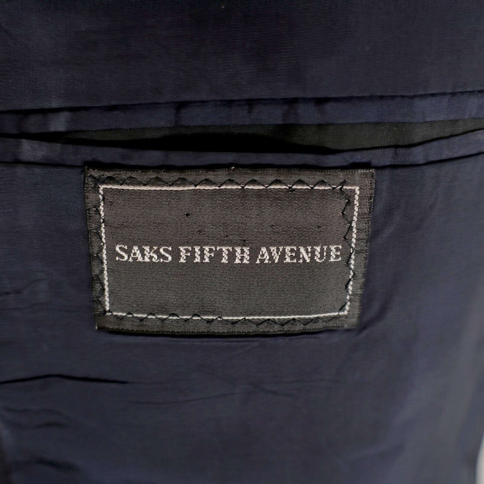 Saks Fifth Avenue Lord West Saks Fifth Ave Black Wool 1 Felt Button Tuxedo Jac Size 38R - 9 Thumbnail
