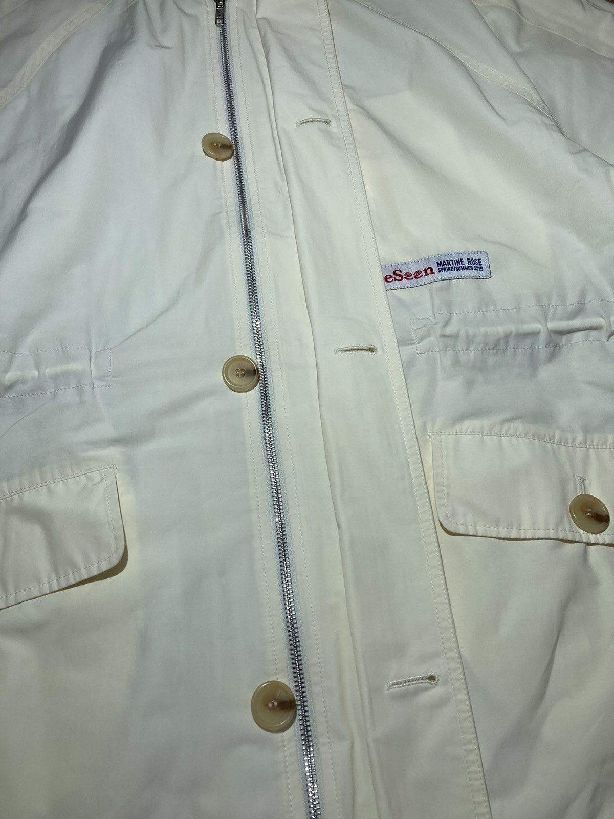 Martine Rose SS19 Martine Rose Cream Zip Up Jacket Rain 2019 MR Be Seen Size US S / EU 44-46 / 1 - 7 Thumbnail