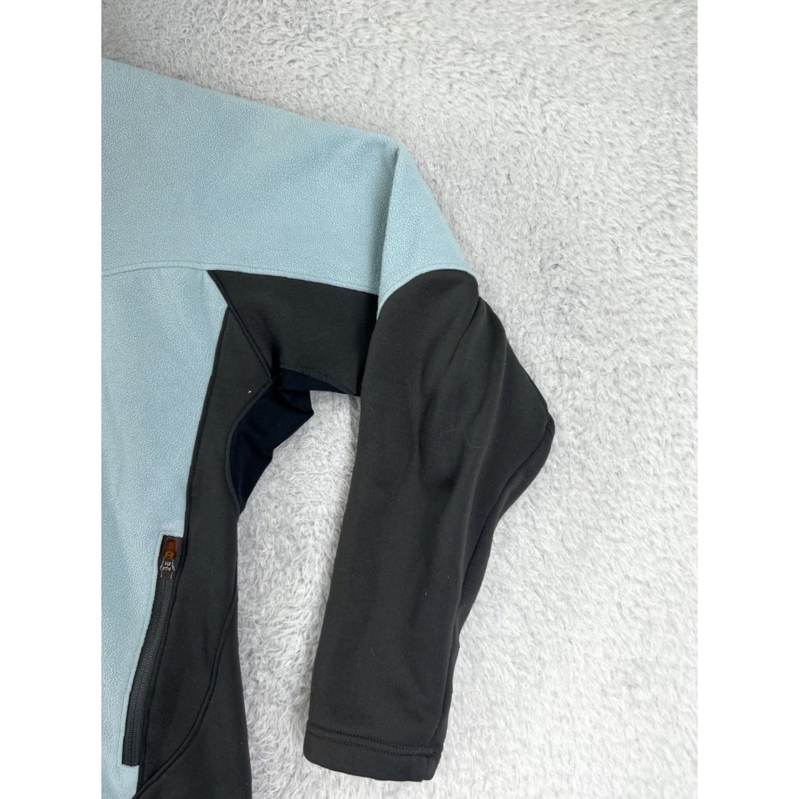 Vintage REI Jacket Womens Medium Blue Black Fleece Mock Neck Cozy Warm Polyester Size M / US 6-8 / IT 42-44 - 4 Thumbnail