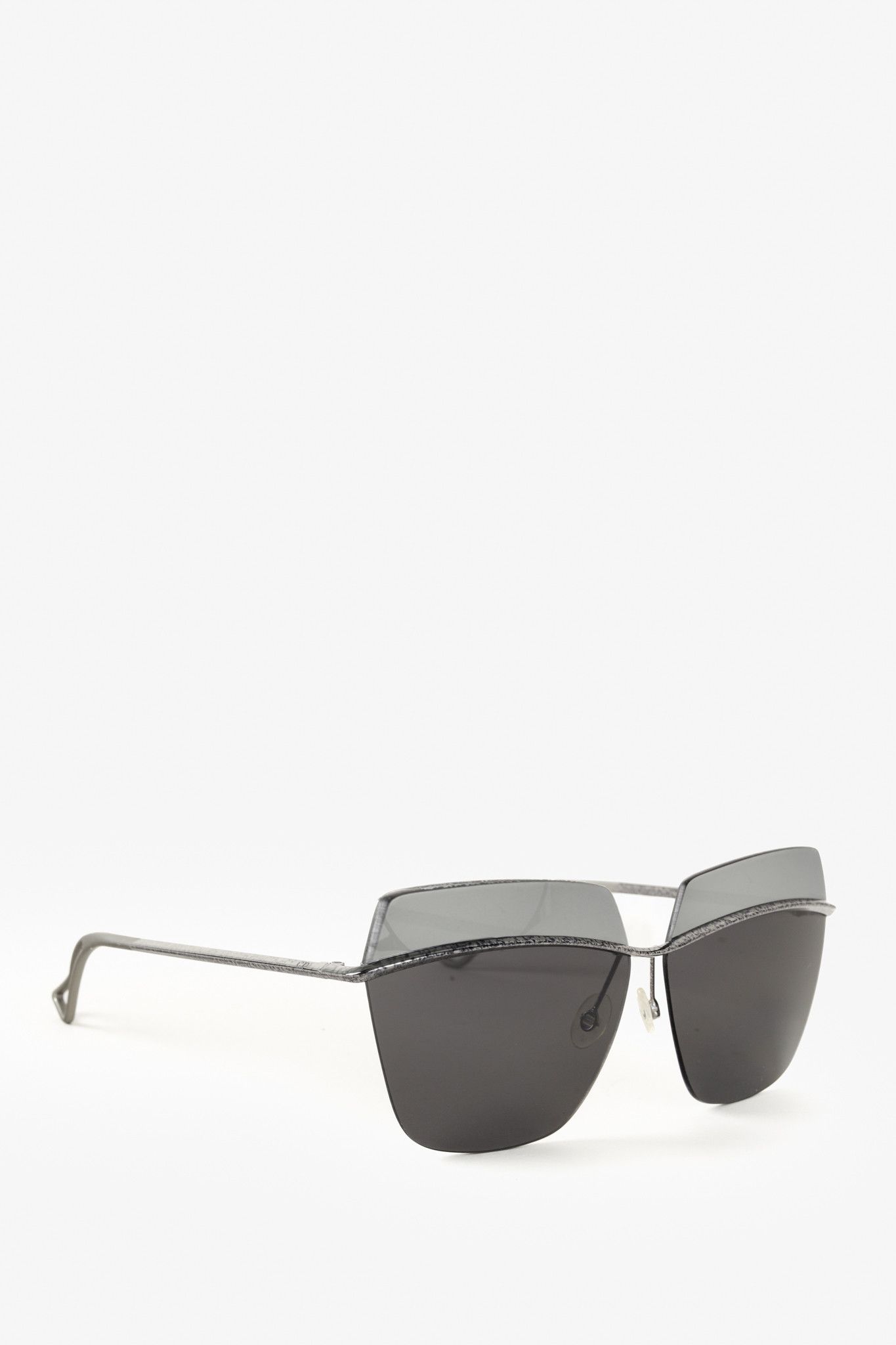 Christian Dior Metallic Pewter Mirror Sunnies