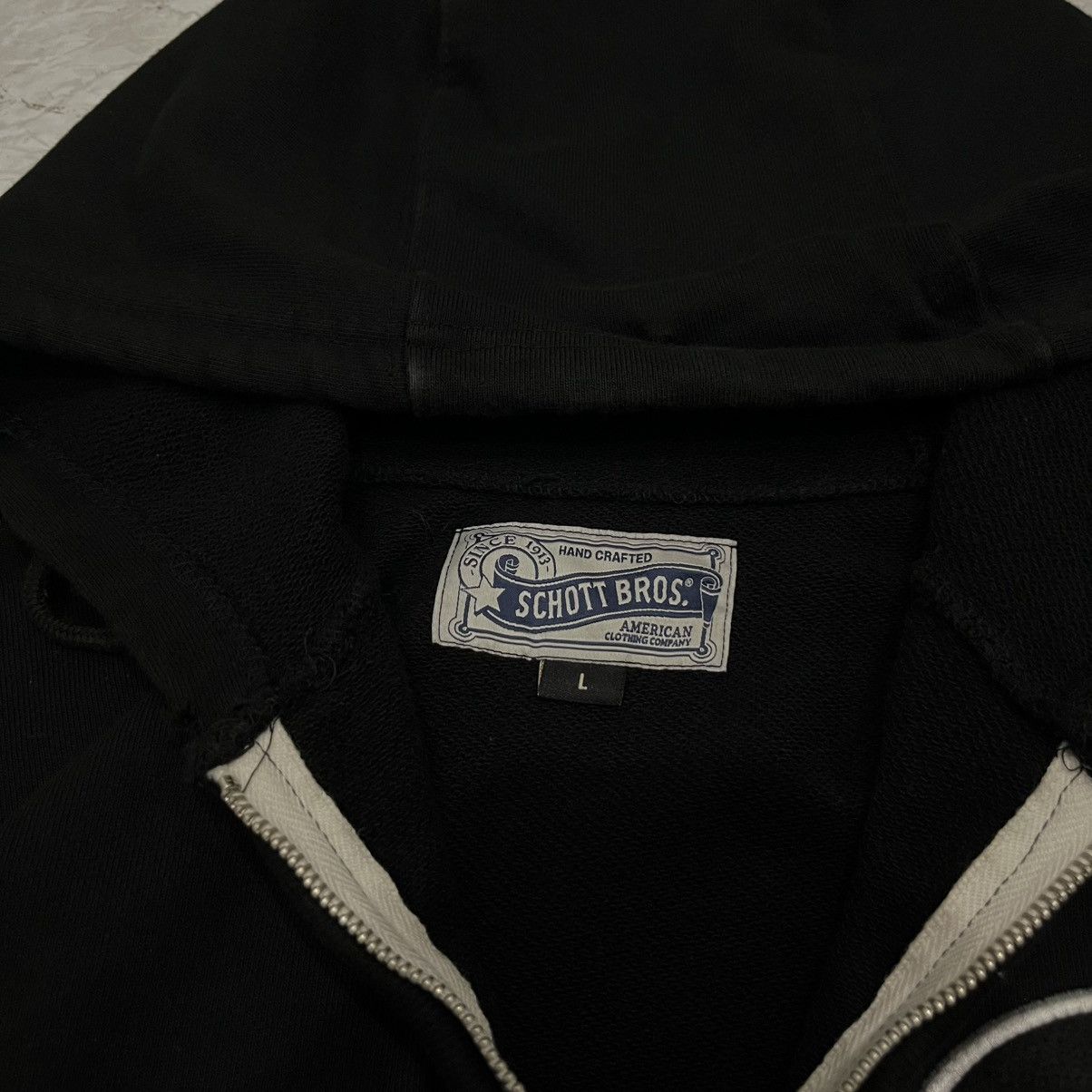 Schott Rare🔥Schott Bros. Half Zip Hoodie – American Classic! Size US L / EU 52-54 / 3 - 7 Thumbnail