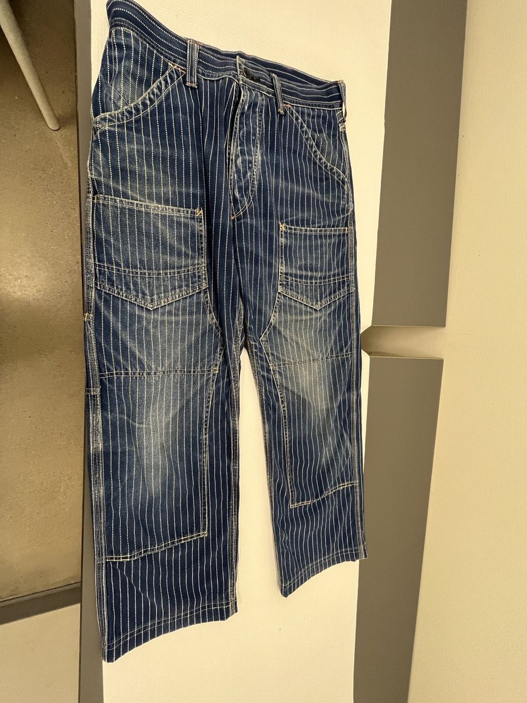 image of Freewheelers Vintage-Washed Derrickman Size 30 in Wabash Indigo, Men's