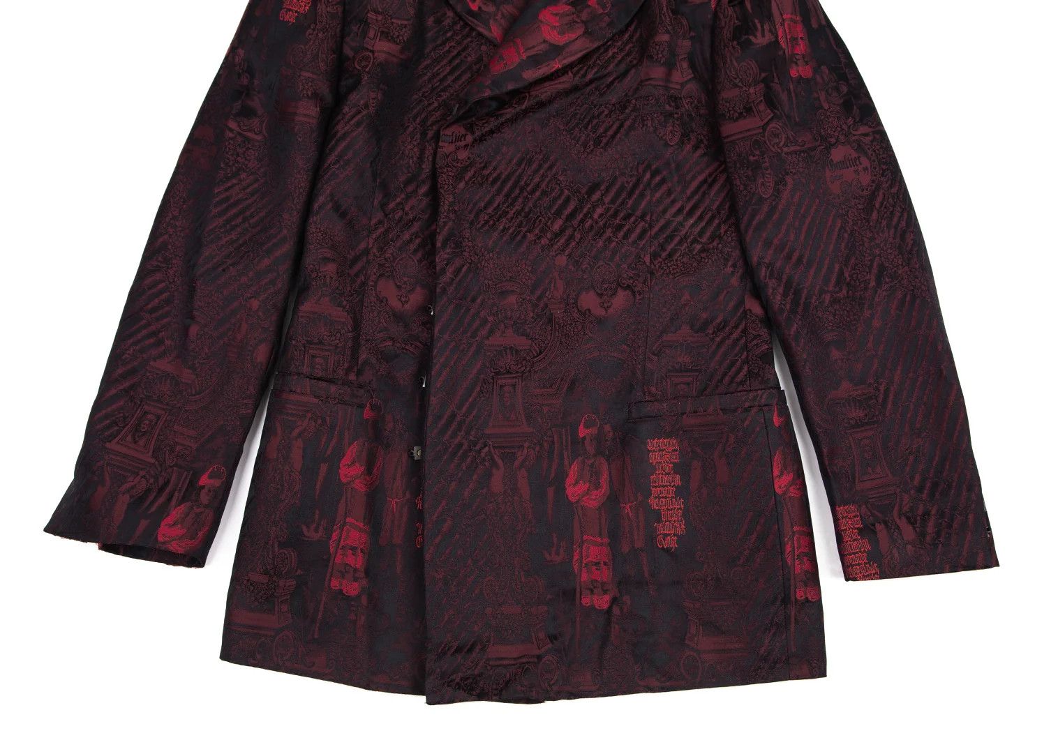 Jean Paul Gaultier Jacquard Magnet Button Jacket in Red Size 48 Size US M / EU 48-50 / 2 - 7 Thumbnail