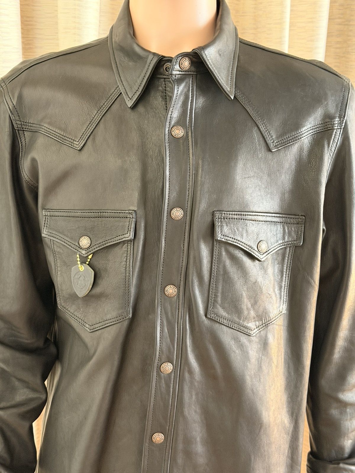 Iron Heart New IHSH-164 IRON HEART Men’s Deer Leather Jacket Overshirt Size US XXL / EU 58 / 5 - 5 Thumbnail