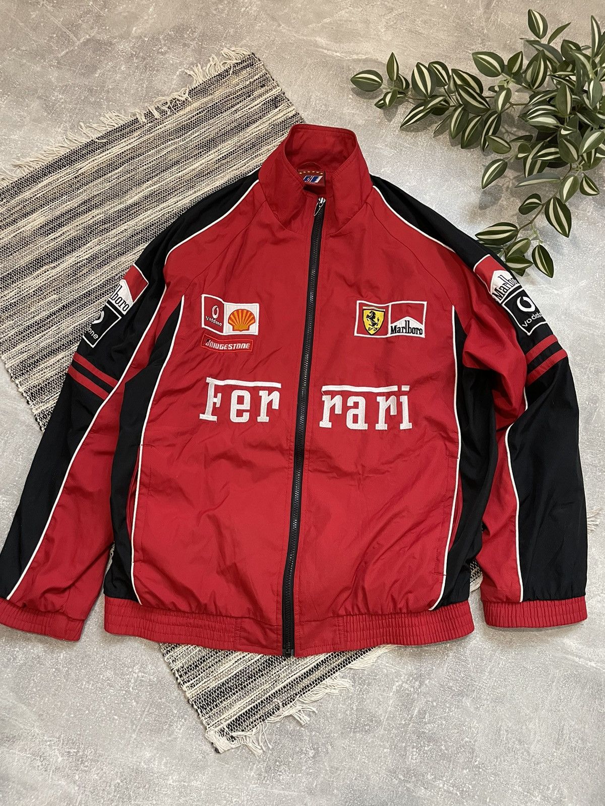 Nascar Jacket Ferrari Vintage Racing Jacket discount 90s Formula 1 Jacket (XL)