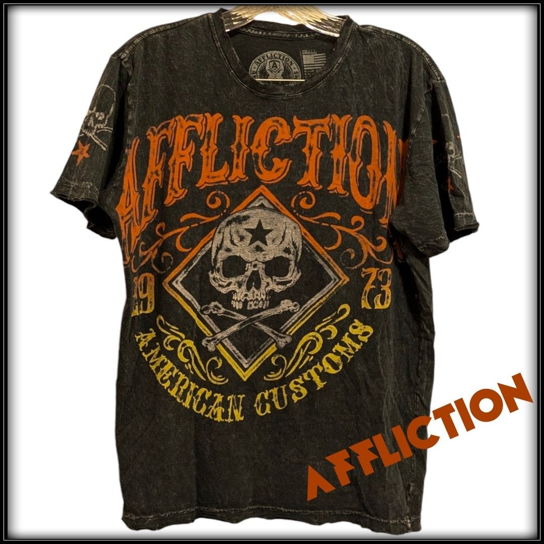 Affliction AFFLICTION American Customs 1973 Short Sleeve T-shirt Gray M Size US M / EU 48-50 / 2 - 1 Thumbnail