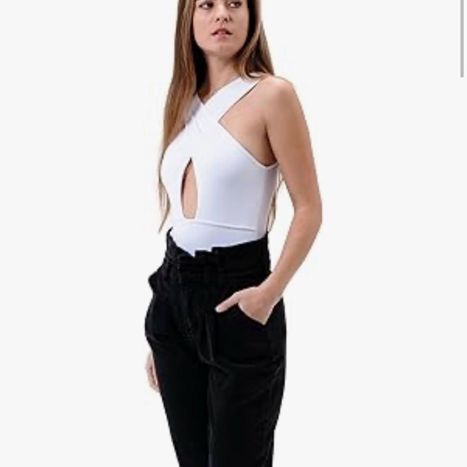 Other New Criss Cross Sleeveless Bodysuit size S Size S / US 4 / IT 40 - 2 Thumbnail