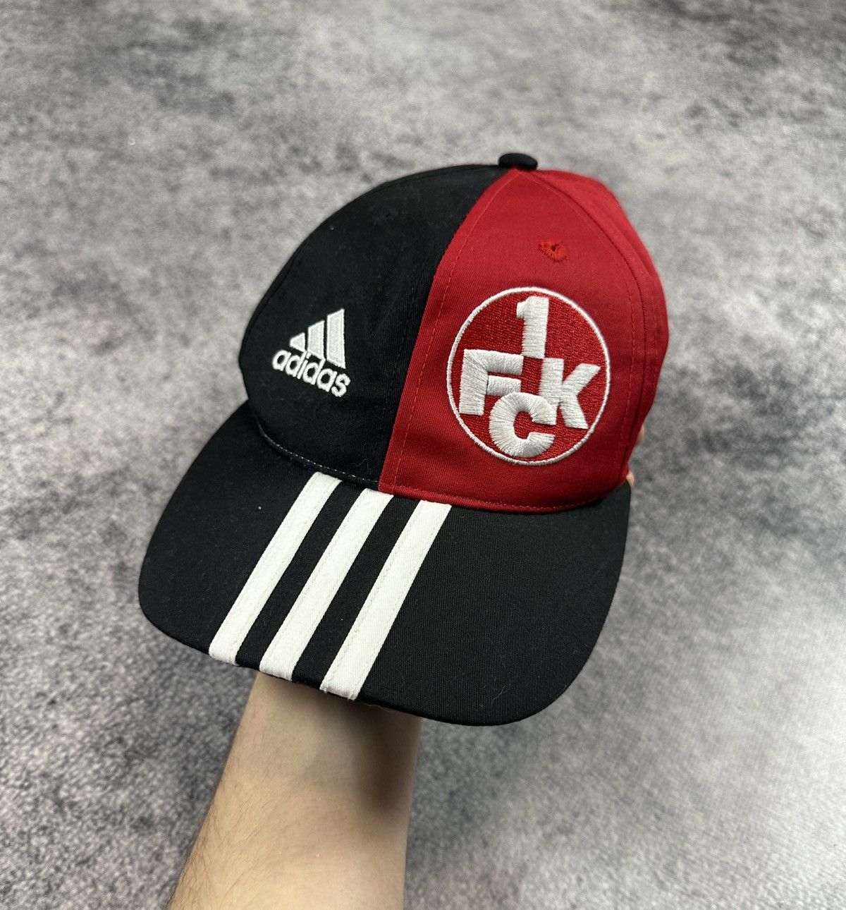 Adidas Vintage 90s Adidas FCK 1 Kaiserslautern Soccer Rare Hat Size ONE SIZE - 1 Thumbnail