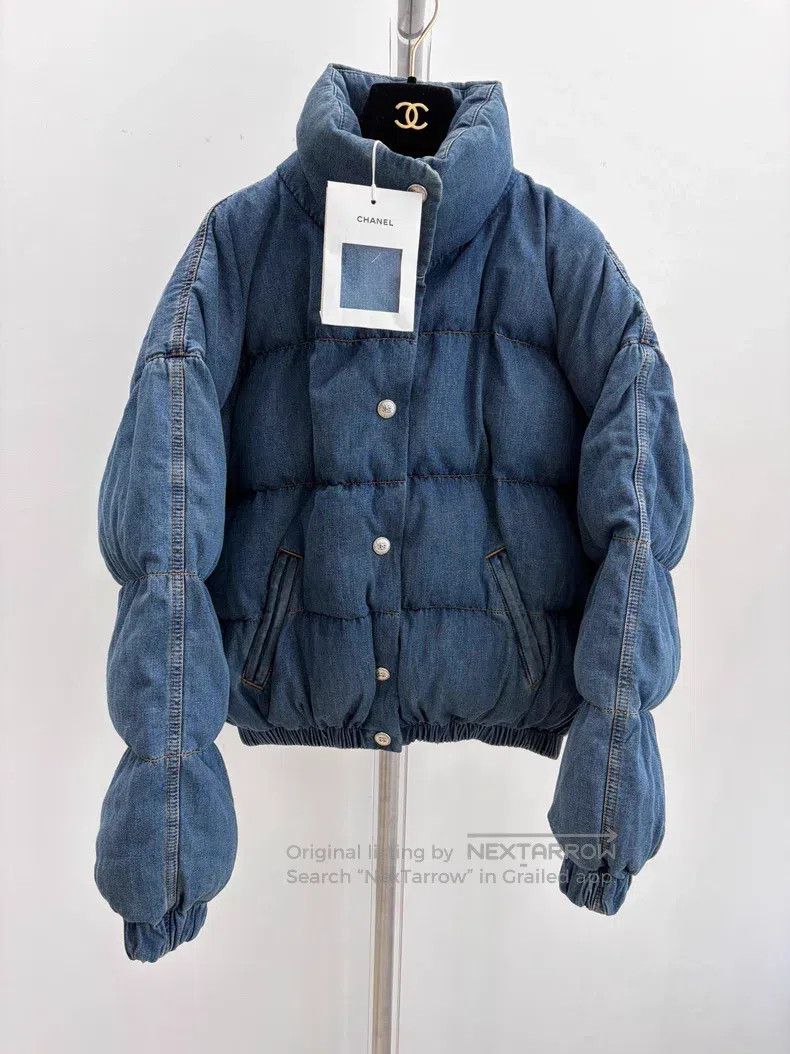 Chanel Chanel Blue denim down jacket Size S / US 4 / IT 40 - 1 Thumbnail