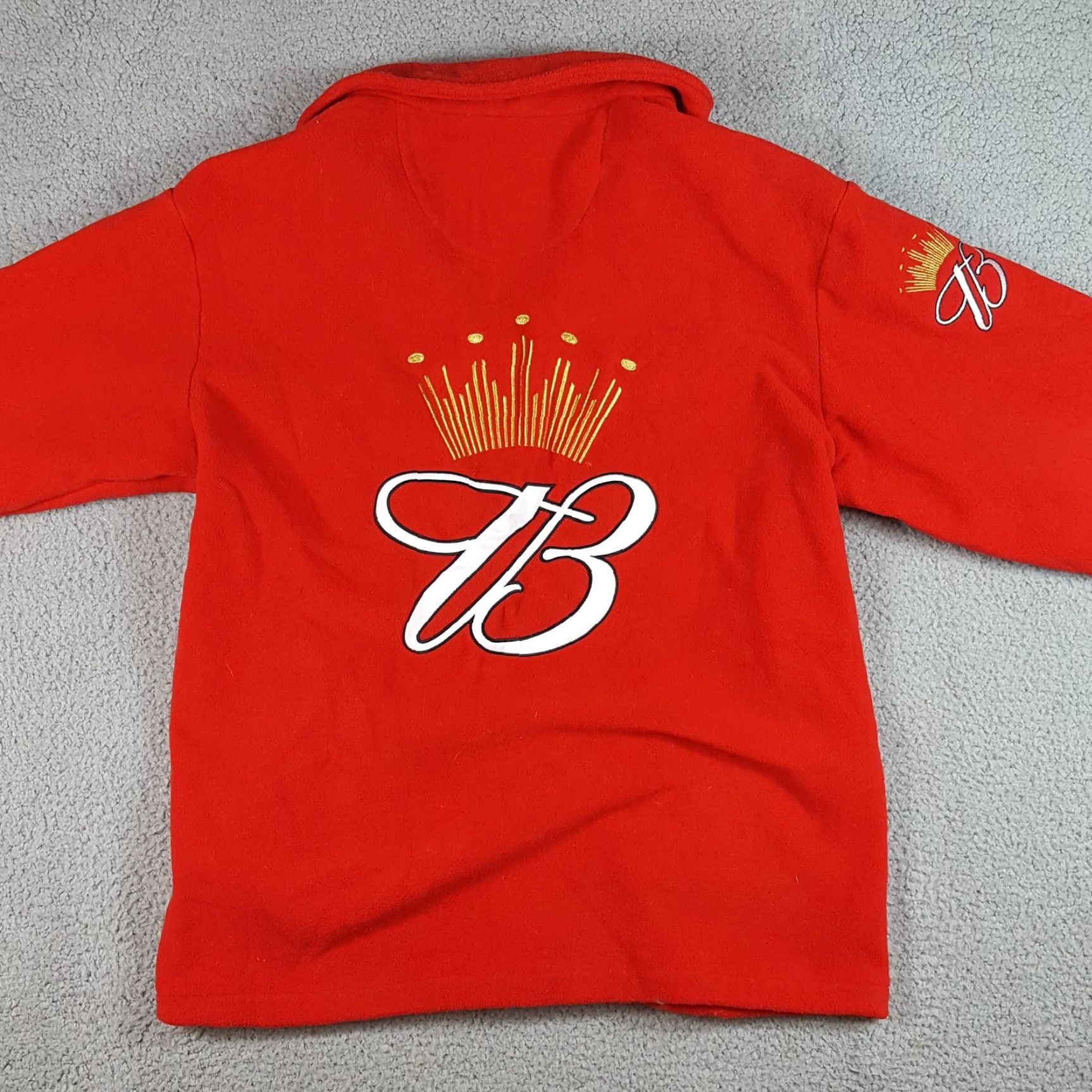 Budweiser VINTAGE Budweiser Racing NASCAR Fleece Full Zip Up Mens L Windbreaker Jacket Red 90s 00s Y2K Racing Logo Embroidered Zip Short URL Size US L / EU 52-54 / 3 - 6 Thumbnail