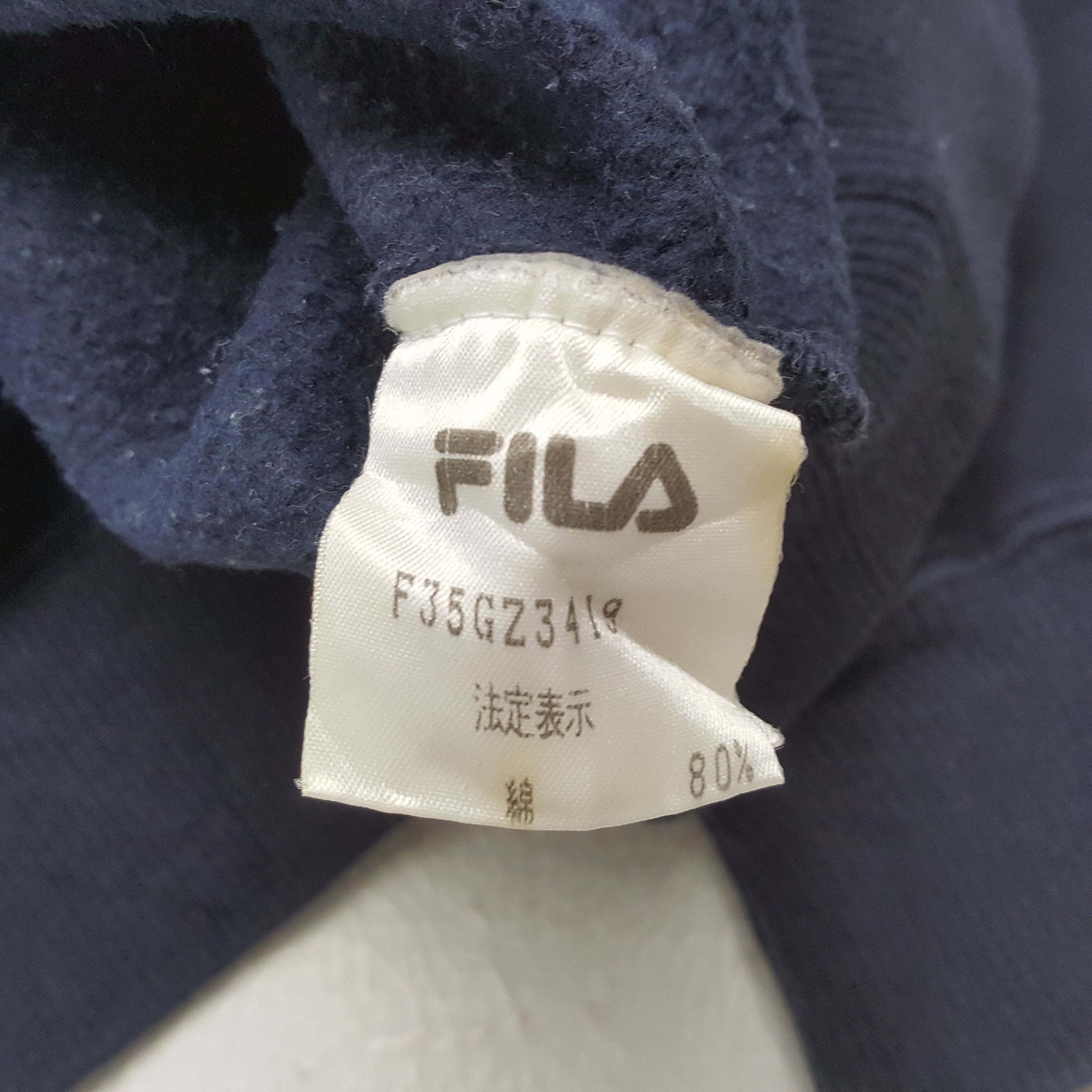 Fila × Vintage FILA Center Logo Spellout Design Sweatshirt Size US L / EU 52-54 / 3 - 8 Thumbnail
