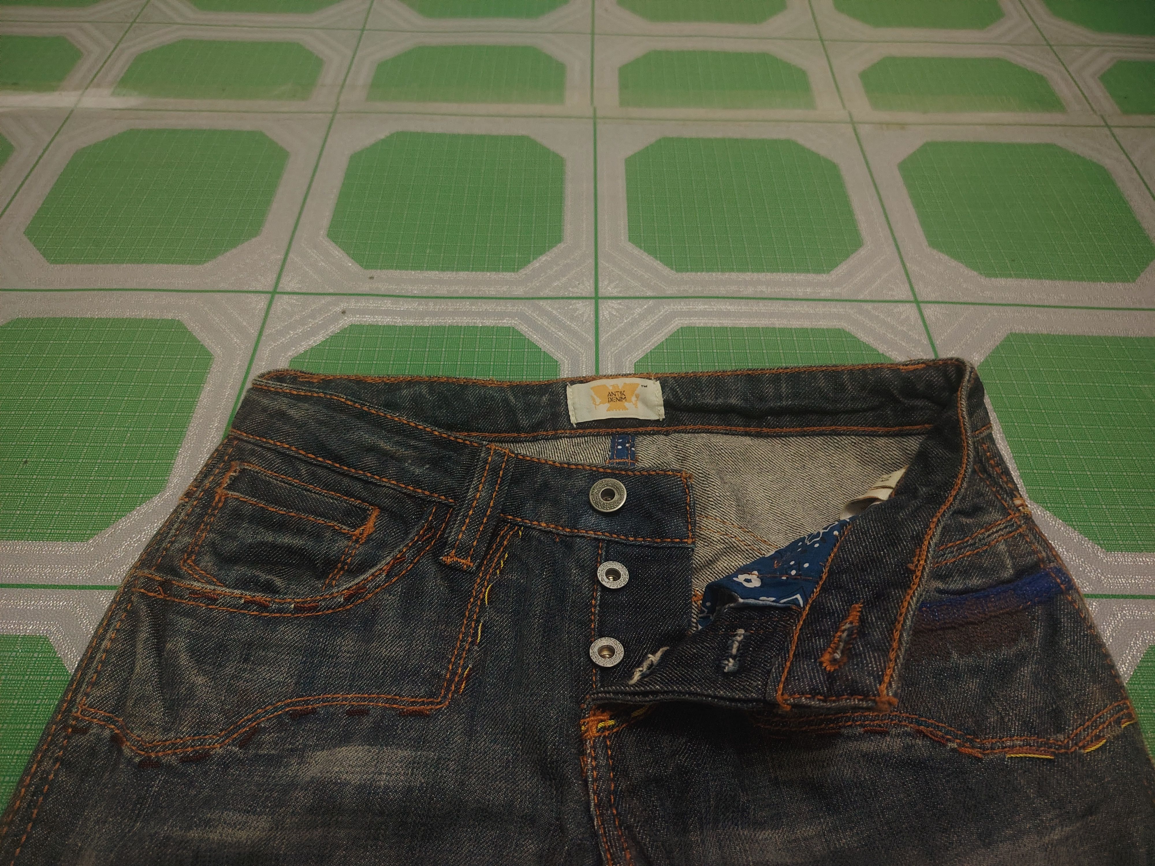 Antik Denim Antik Denim Flared Distress Jeans Embroidered Navajo Pockets Size 26" / US 2 / IT 38 - 10 Thumbnail
