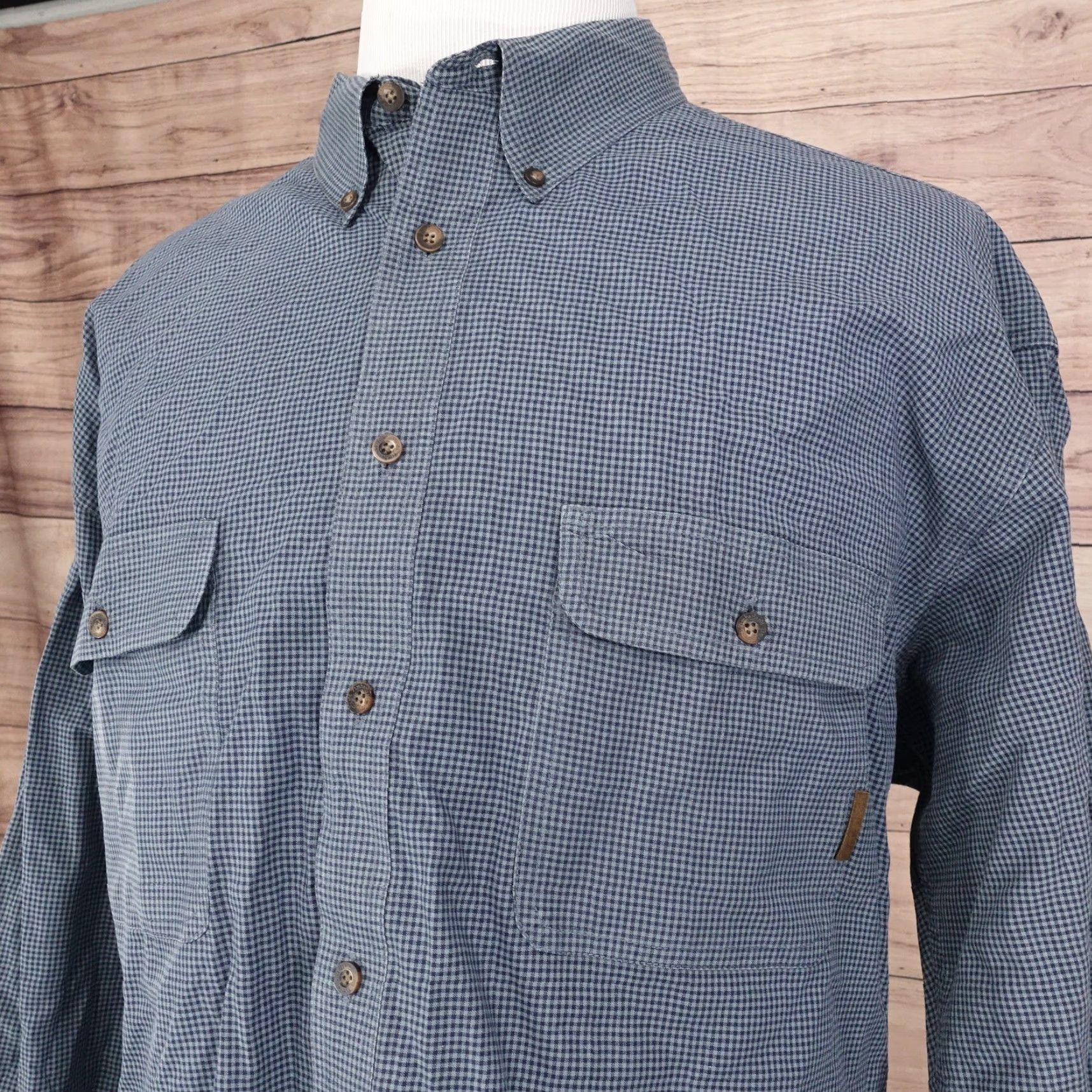 Timberland Timberland Shirt Men 2XL Blue Check Cotton Long Sleeve Casual Outdoor Workwear Size US XXL / EU 58 / 5 - 2 Thumbnail