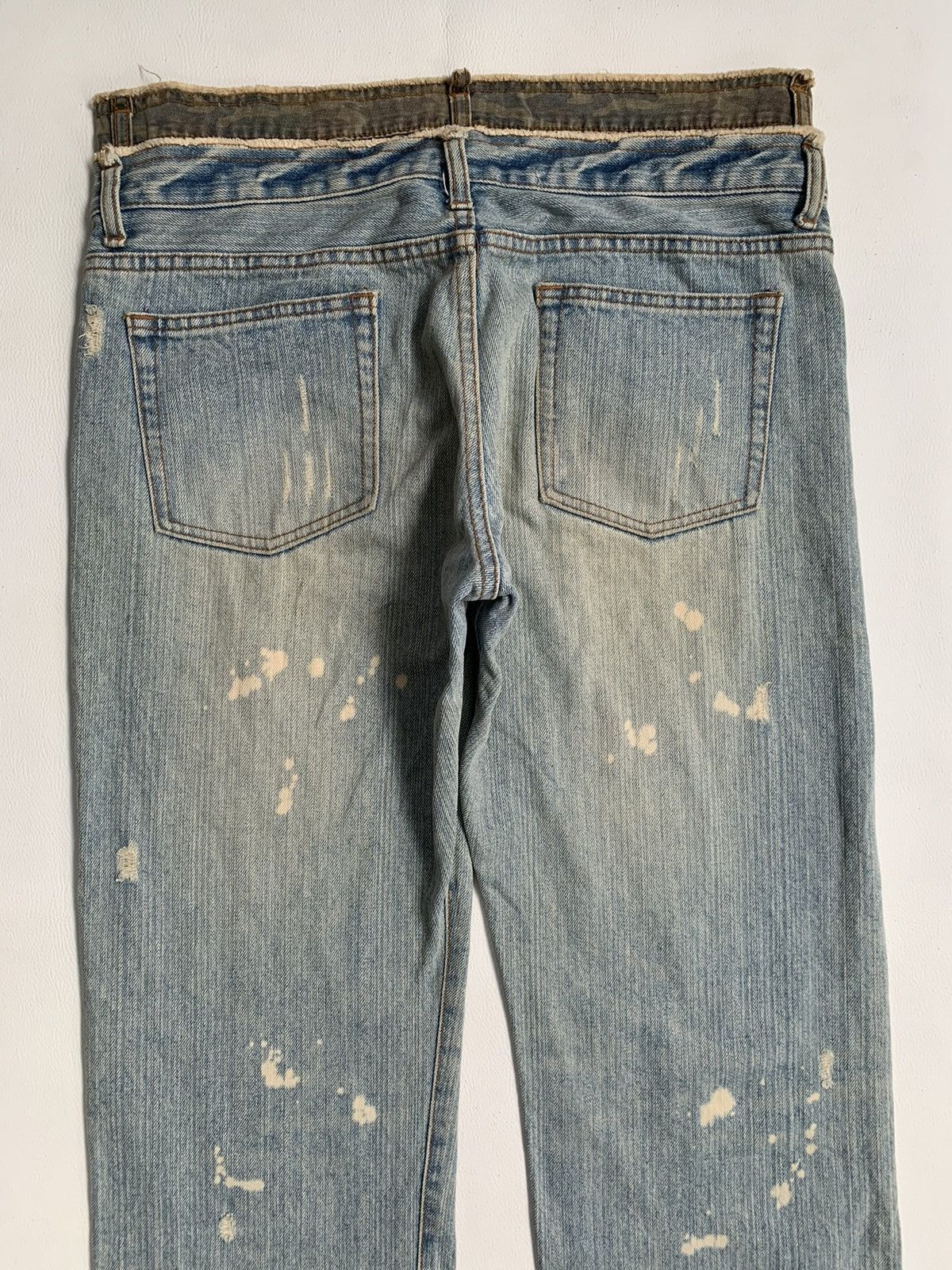 If Six Was Nine 2000s Japanese Brand Double Waist Denim Jeans Size US 32 / EU 48 - 4 Thumbnail