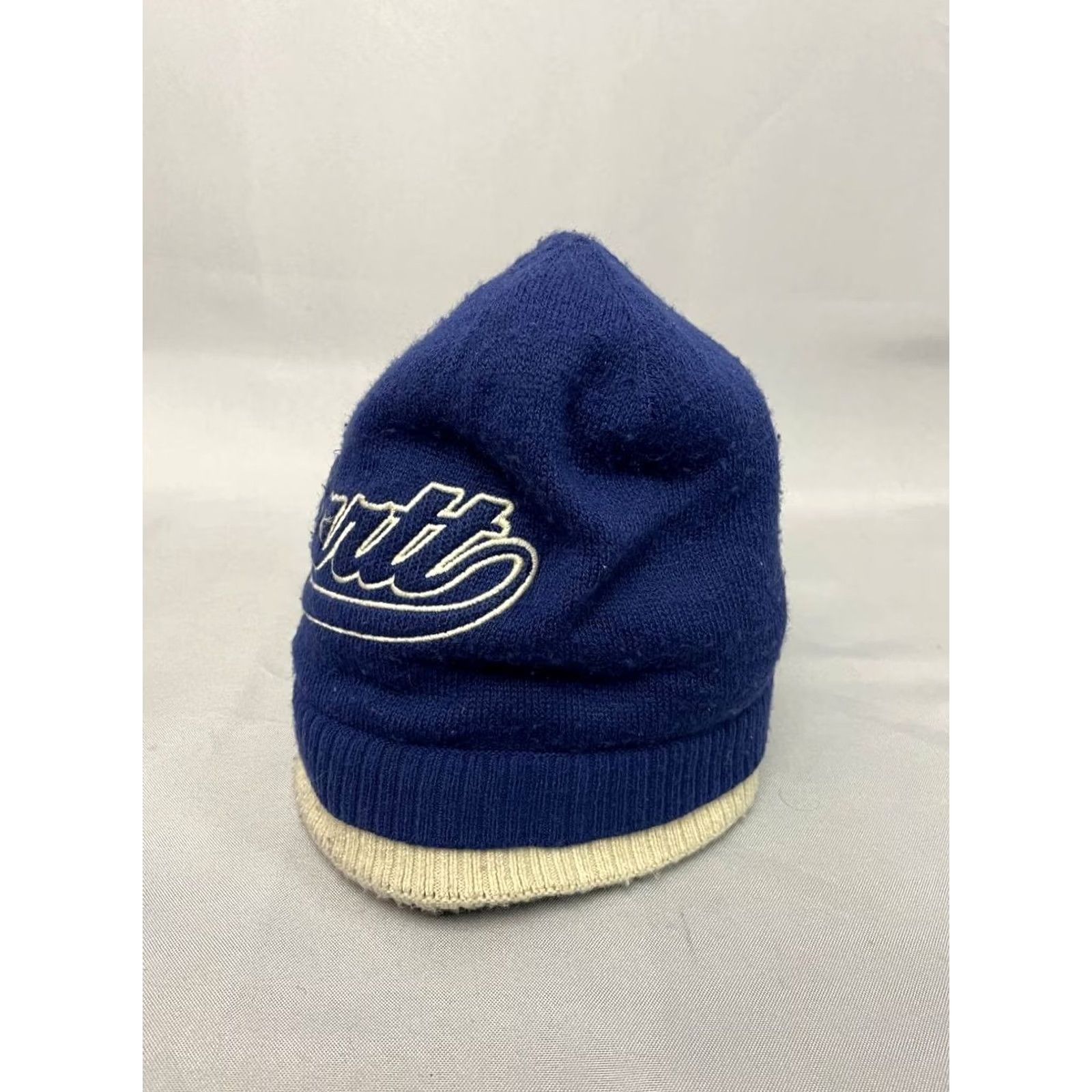 Carhartt Carhartt Mens Beanie Hat OneSize Embroidered Polyester Winter Warm Cap Blue White Knit Size ONE SIZE - 3 Thumbnail