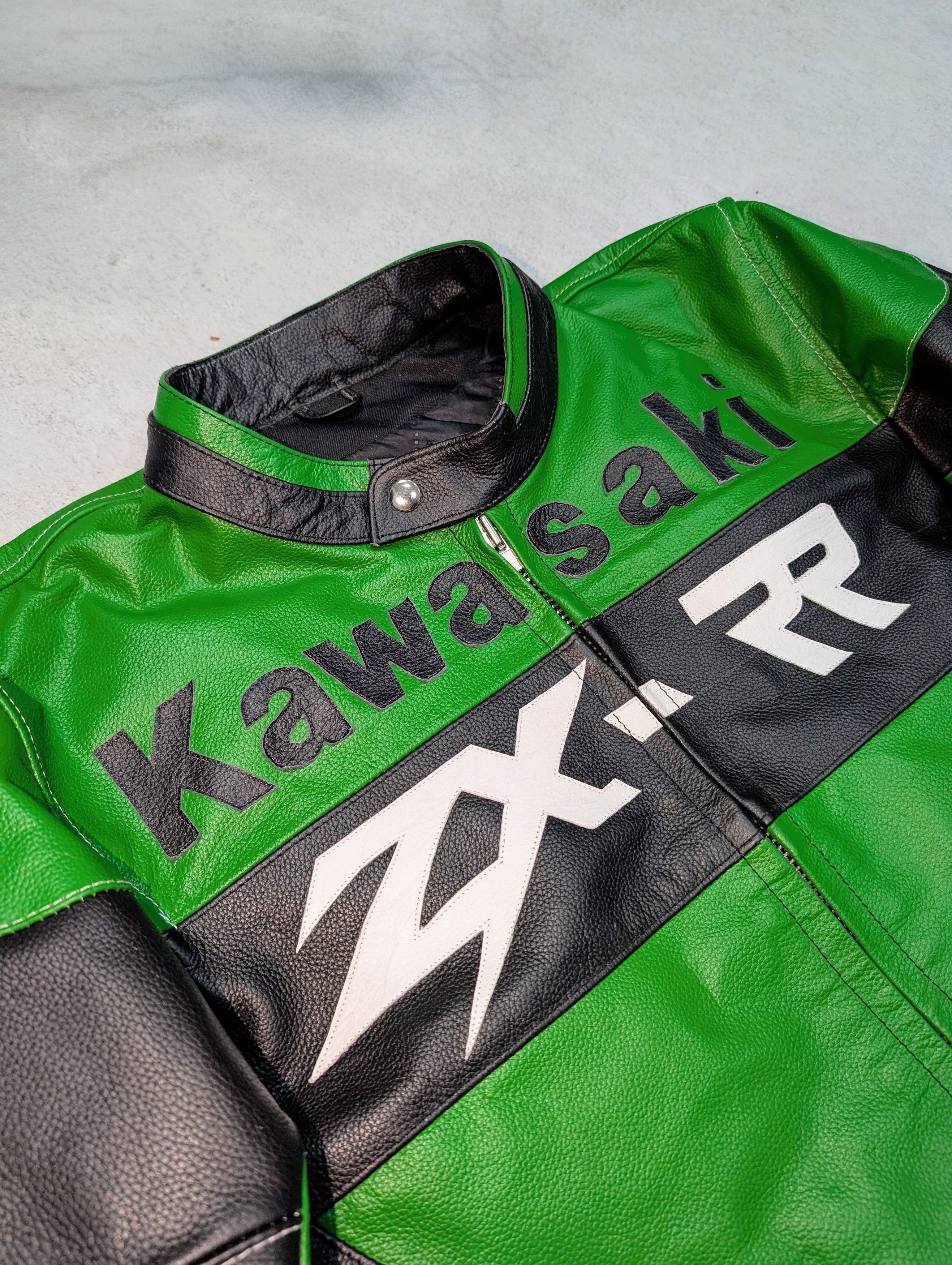 Formula 1 🔥 Kawasaki 🔥 Racing Leather Jacket Streetwear Size US XL / EU 56 / 4 - 5 Thumbnail