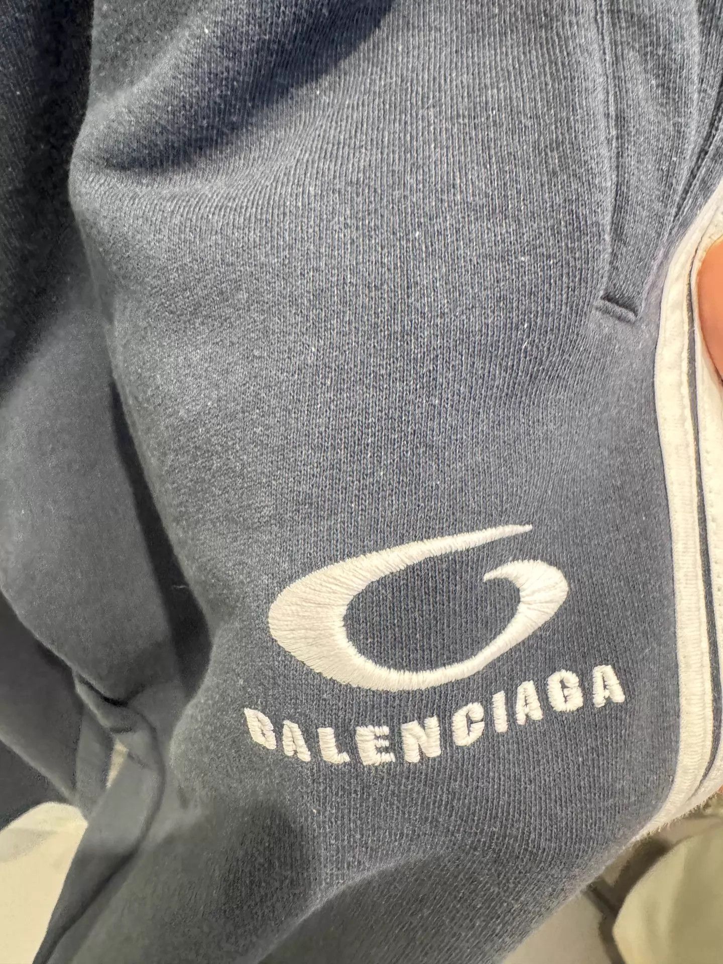 Balenciaga Balenciaga Men's Navy Blue Knit Straight Track XS Size US 27 - 2 Thumbnail