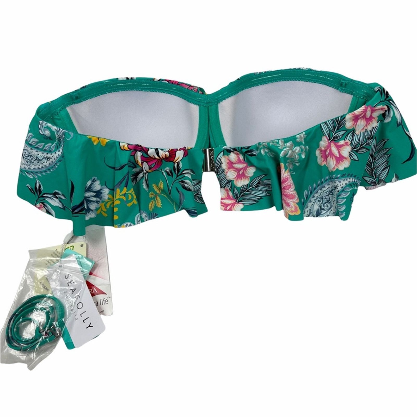 MINKPINK Minkpink and Seafolly Bikini Bundle Green Floral 8 Medium Size ONE SIZE - 4 Thumbnail