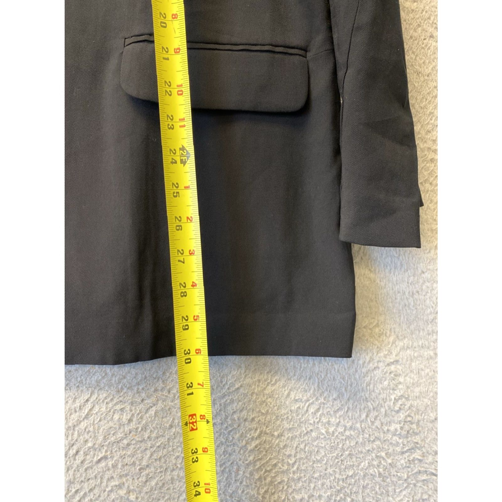 Vintage Open Edit Blazer Women XL Black Single Button Lined Jacket Business New/145-15 Size XL / US 12-14 / IT 48-50 - 5 Thumbnail