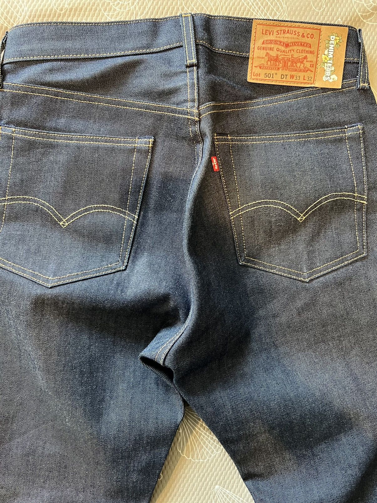 DENIM TEARS × Levi's Denim Tears x Levi’s Plain Jane Selvedge Raw 501s Size US 33 - 6 Thumbnail