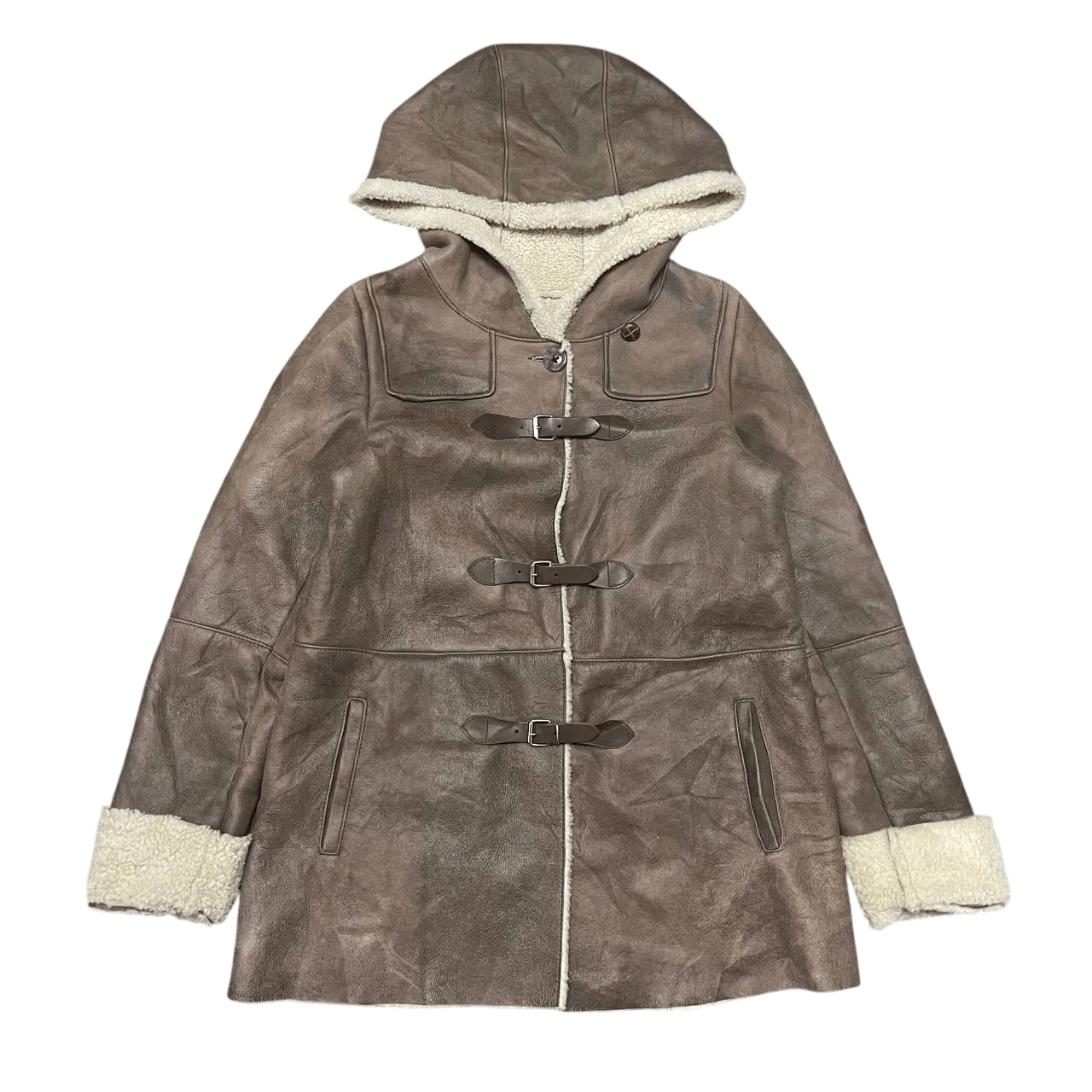 Vintage Anagram Paris Sheepskin Coat Shearling Leather Jacket Size US S / EU 44-46 / 1 - 1 Thumbnail