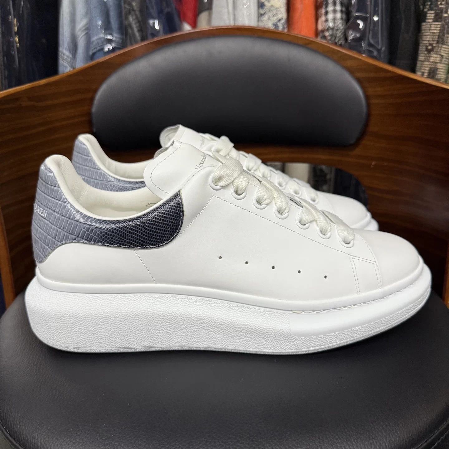 Alexander McQueen McQ Croc Gray Tail 43.5 Mint Original Box & Accs Size US 10.5 / EU 43-44 - 4 Thumbnail