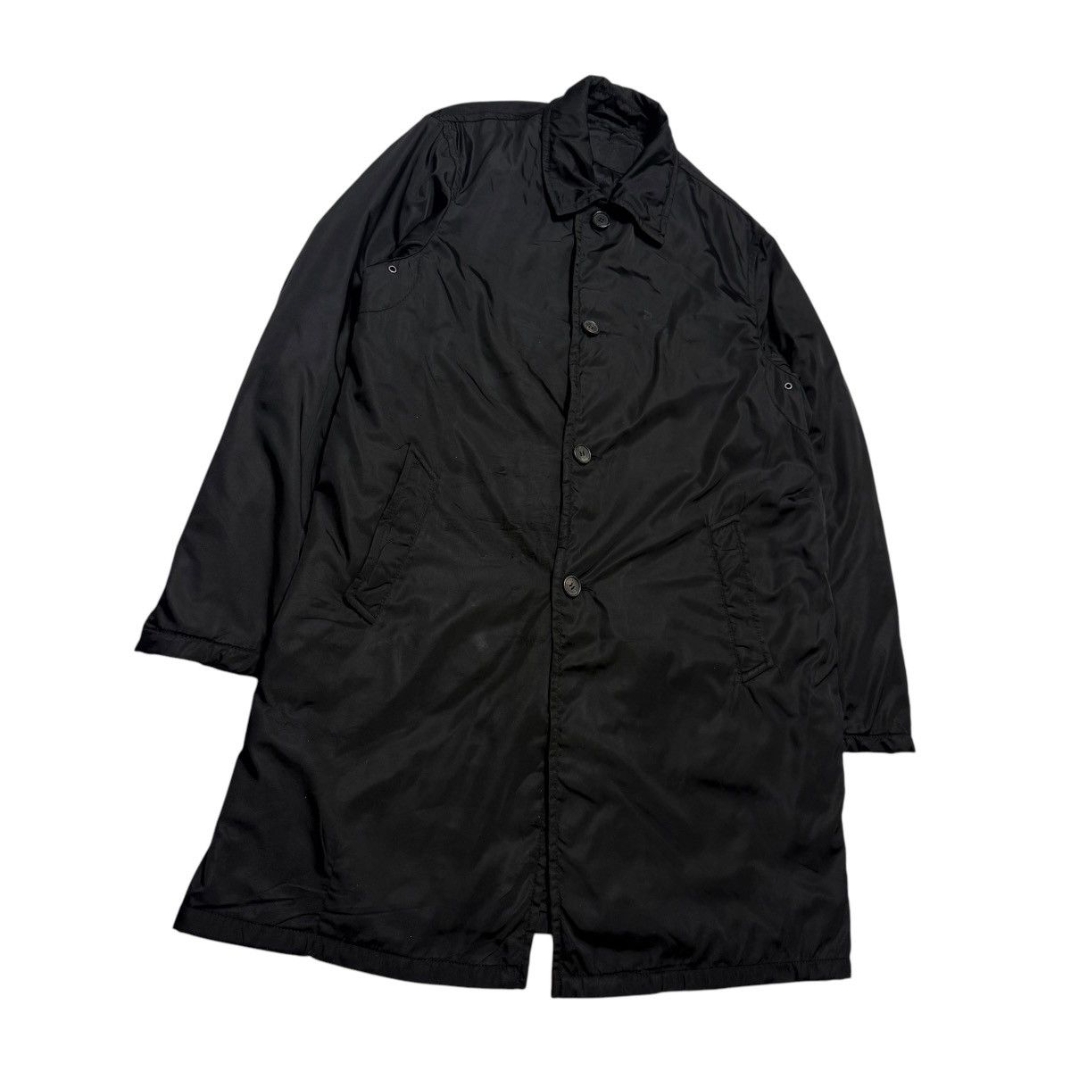 Prada Black Prada Nylon Overcoat Size US L / EU 52-54 / 3 - 2 Thumbnail