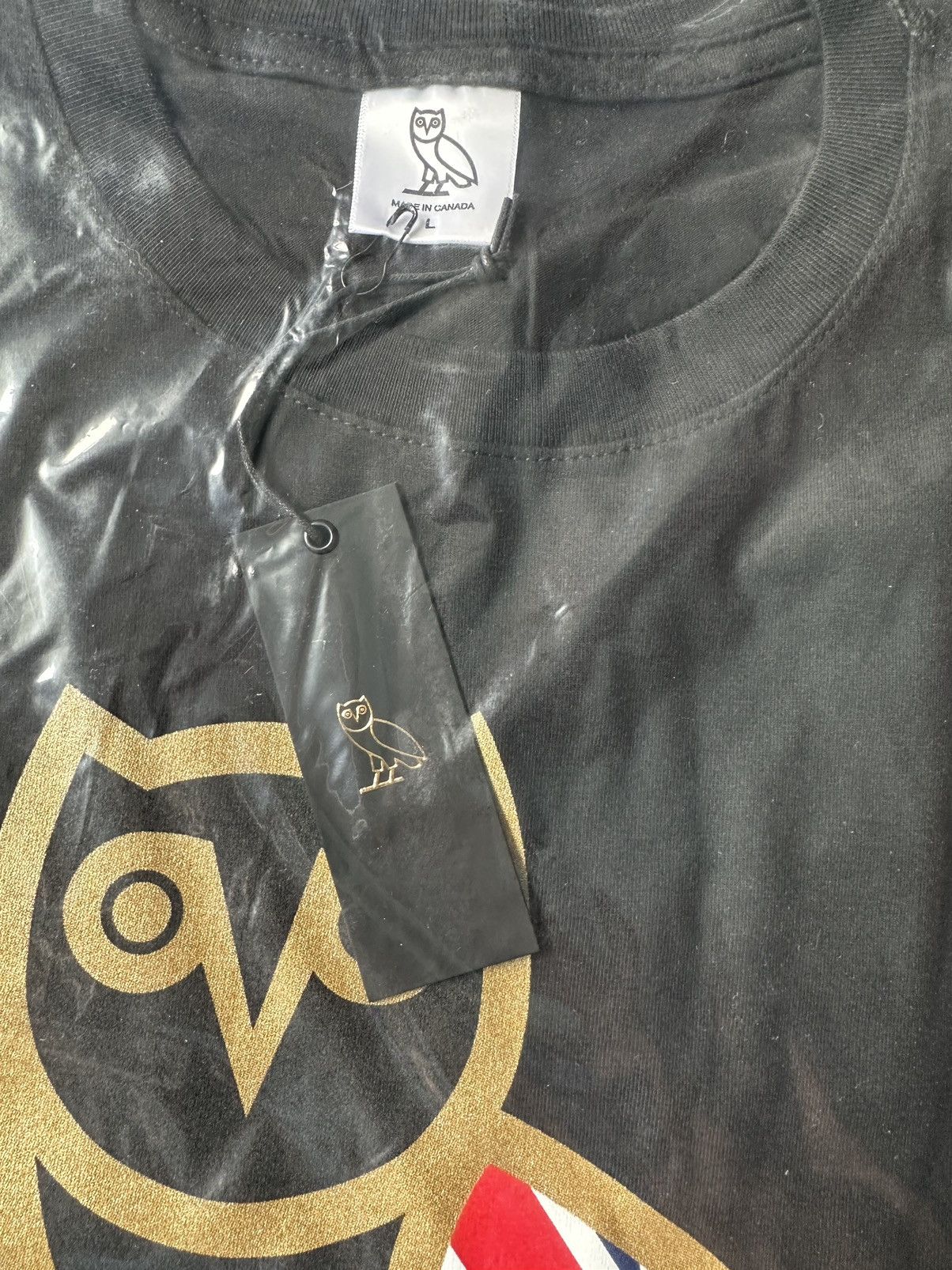 Drake × October's Very Own OVO UK BRITISH FLAG OG OWL T-SHIRT TEE BRAND NEW with tags Size US L / EU 52-54 / 3 - 5 Thumbnail