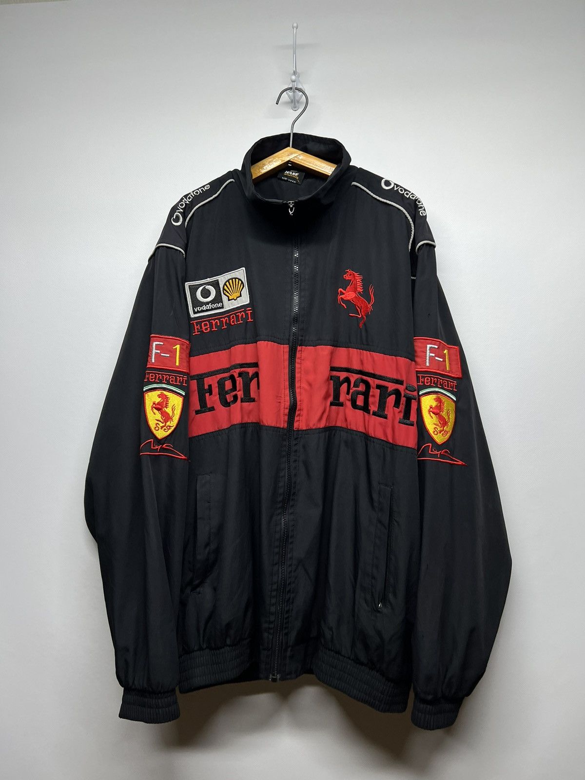 Vintage Y2k Ferrari F1 Faded Nylon Racing Jacket 00’s