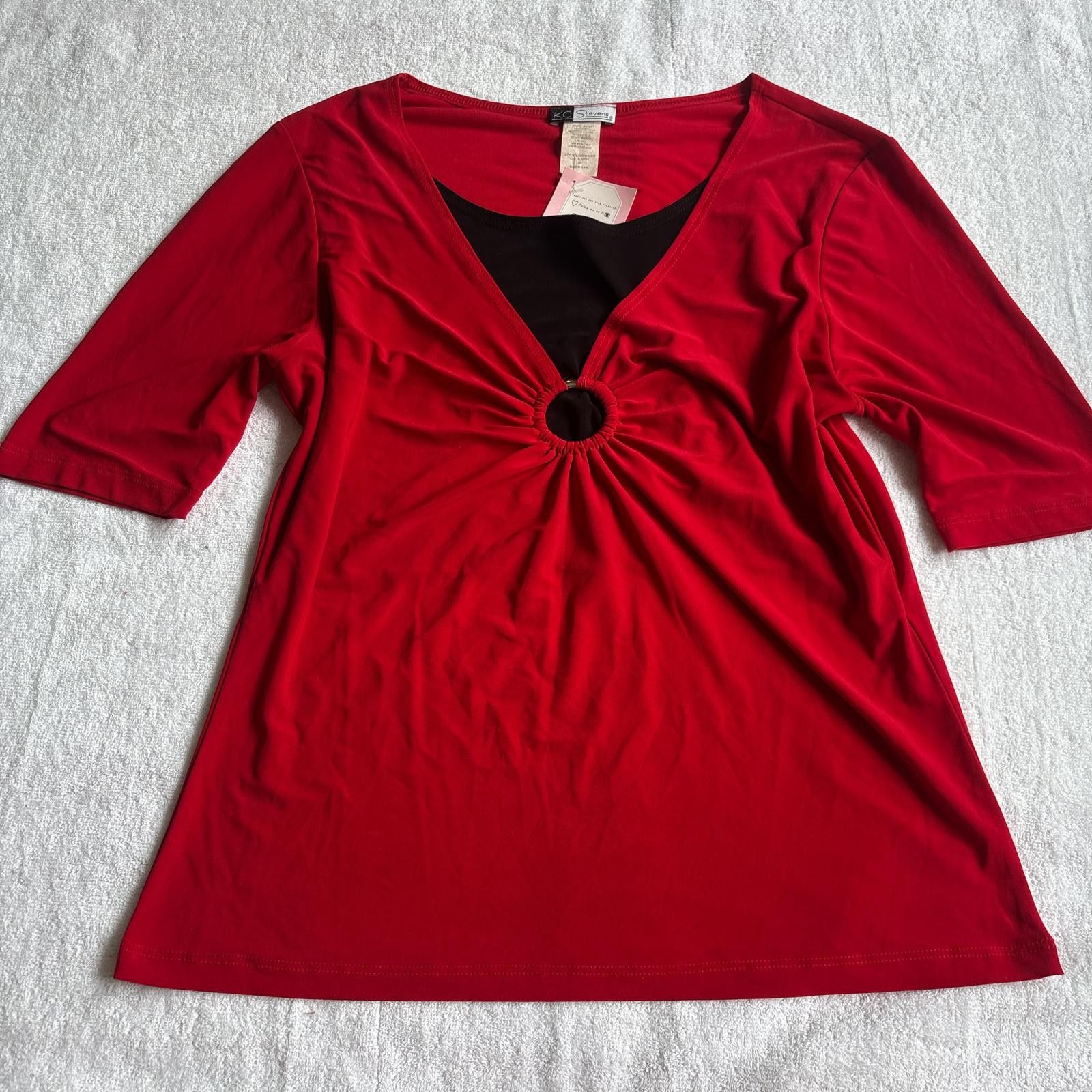 Other y2k grunge office siren red blouse Size M / US 6-8 / IT 42-44 - 4 Thumbnail