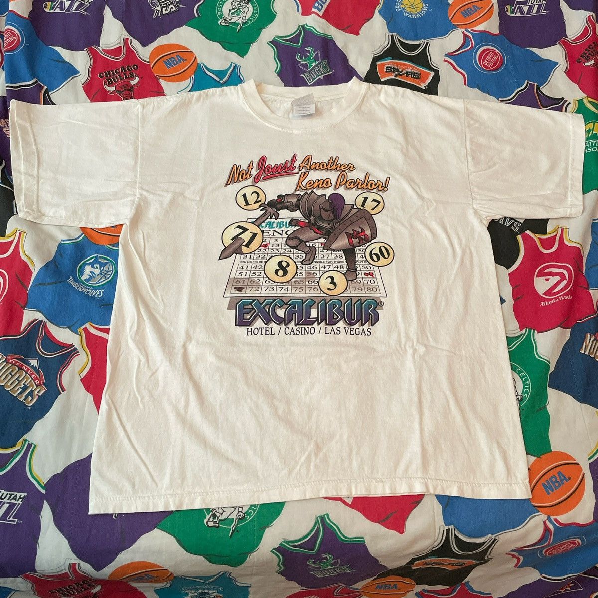 Vintage Vintage 90s Excalibur Las Vegas Casino Memorabilia Hotel Tee Size US XL / EU 56 / 4 - 1 Thumbnail