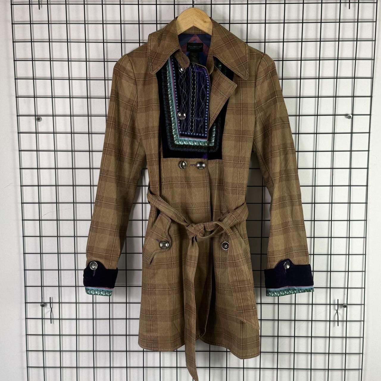 Custo Barcelona Custo Barcelona Womans Coat Beige Black Patchwork Size M / US 6-8 / IT 42-44 - 1 Thumbnail