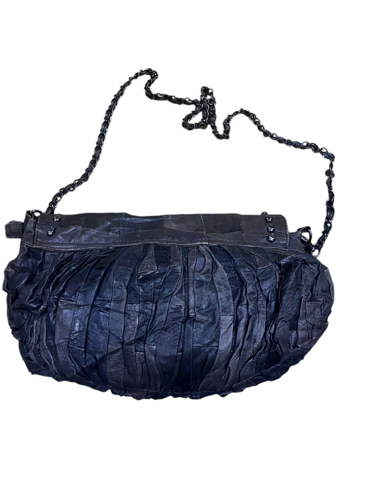 Japanese Brand vintage patchwork leather shoulder bag with skull studs Size ONE SIZE - 5 Thumbnail