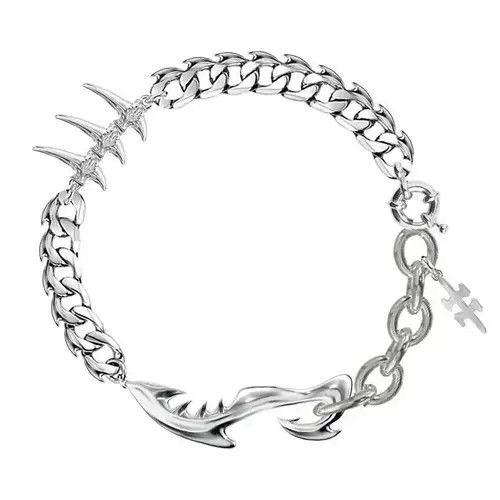Jewelry × Vintage Cool Design Shark Charm Bracelet Size ONE SIZE - 2 Thumbnail