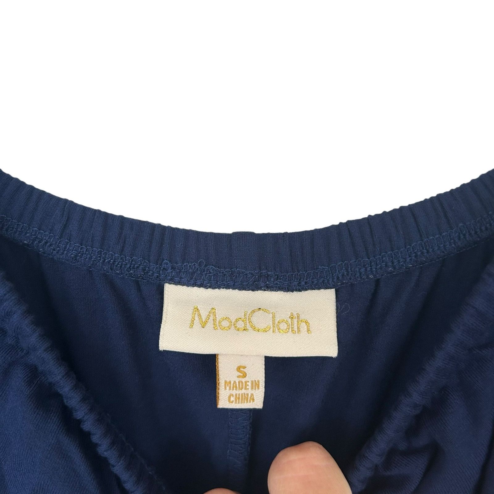 Other ModCloth Navy Blue Flounce Sleeve Maxi Dress Sz S Size S / US 4 / IT 40 - 2 Thumbnail