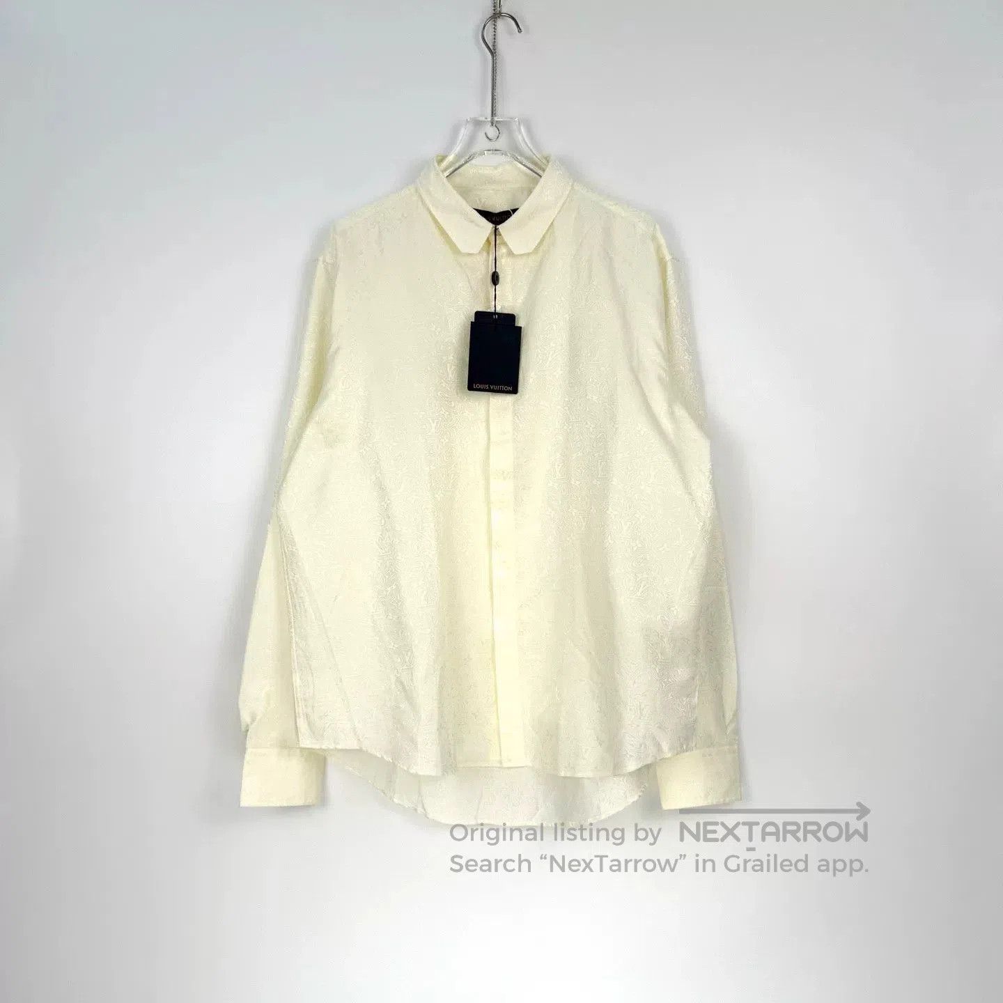 Louis Vuitton LV Beige Cotton Silk Logo Shirt. Size US XL / EU 56 / 4 - 3 Thumbnail