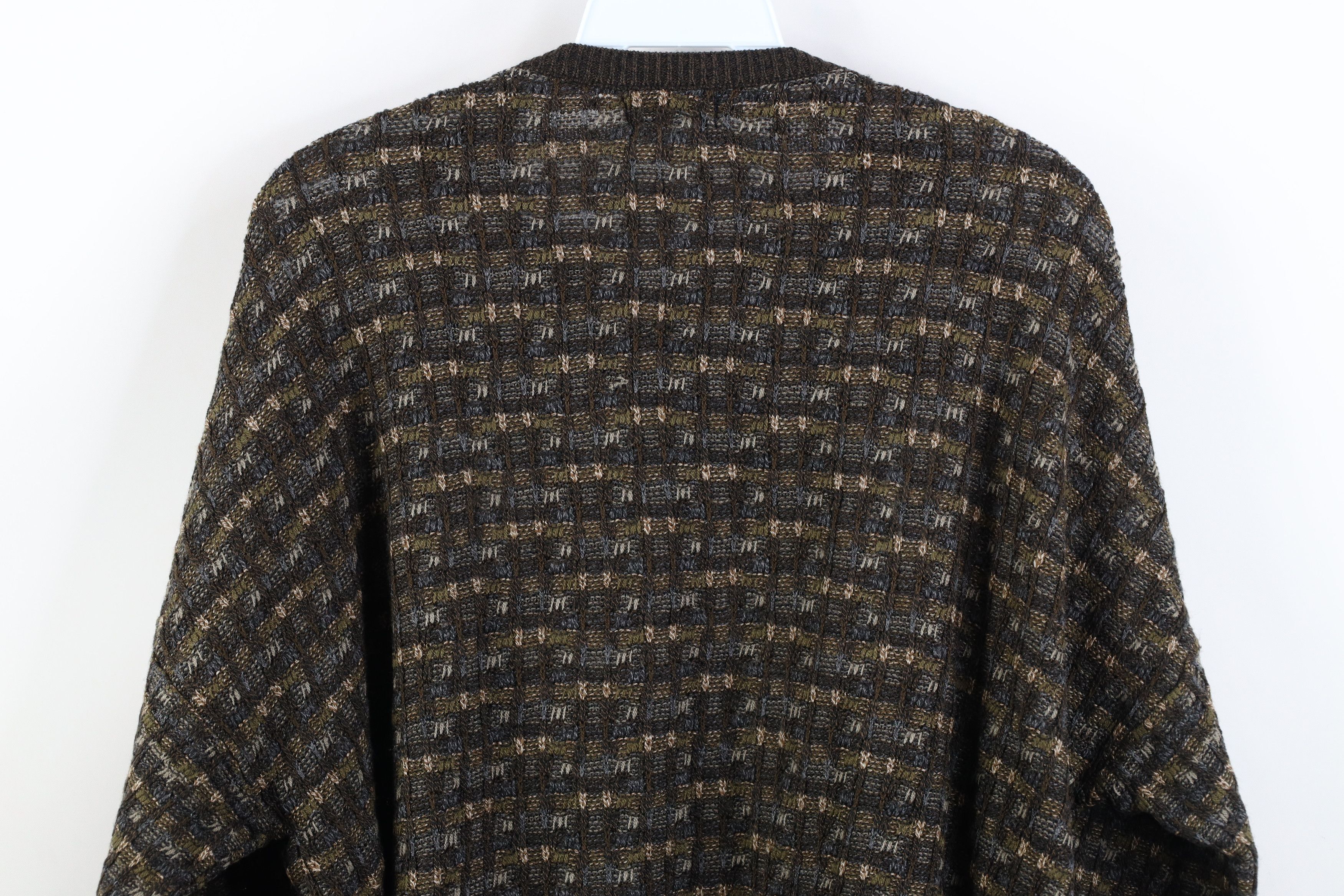 Vintage Vintage 90s Streetwear Ribbed Knit Sweater Earth Tone Size US L / EU 52-54 / 3 - 9 Thumbnail