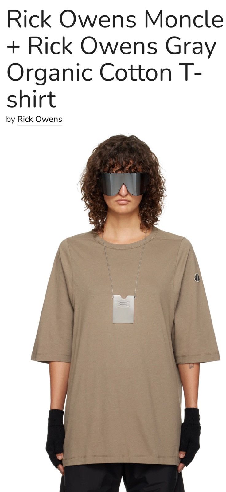 Moncler × Rick Owens Rick owens moncler t shirt. L Size US L / EU 52-54 / 3 - 1 Thumbnail