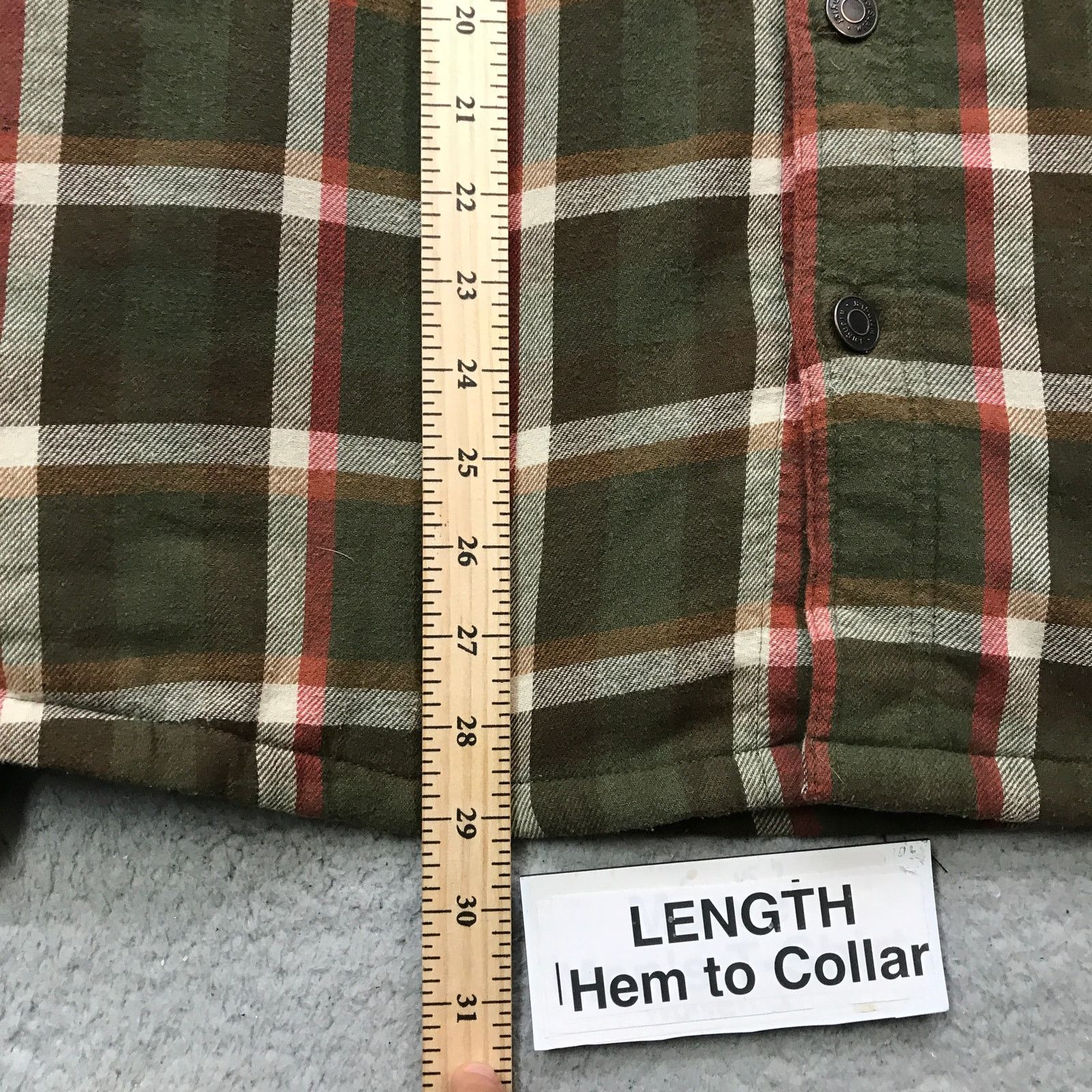 Wrangler Wrangler Flannel Plaid Button Shirt Mens Medium Green Red Size US M / EU 48-50 / 2 - 7 Thumbnail