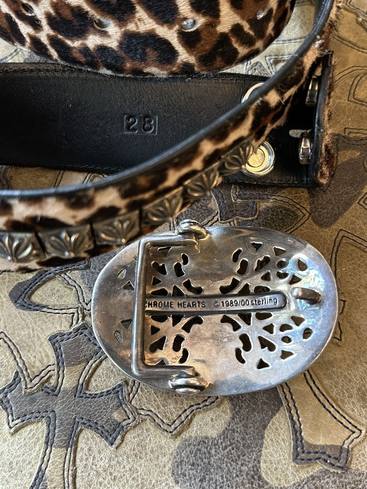 Chrome Hearts CHROME HEARTS 1/10 LEOPARD STUD BELT !!! Size 28 - 6 Thumbnail