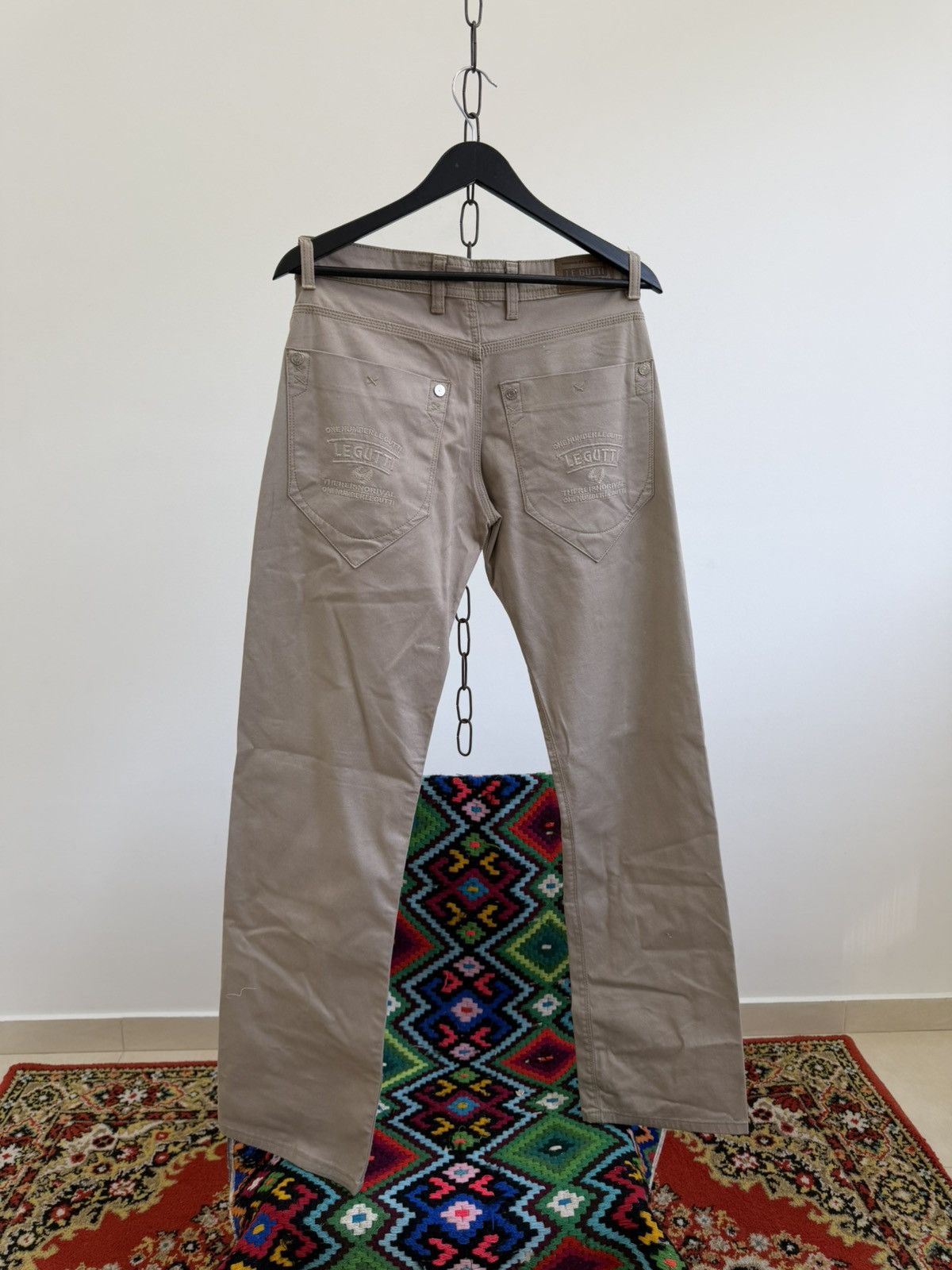 Japanese Brand Vintage Streetwear Flared Bootcut Baggy Beige Y2K Jeans Size US 30 / EU 46 - 7 Thumbnail