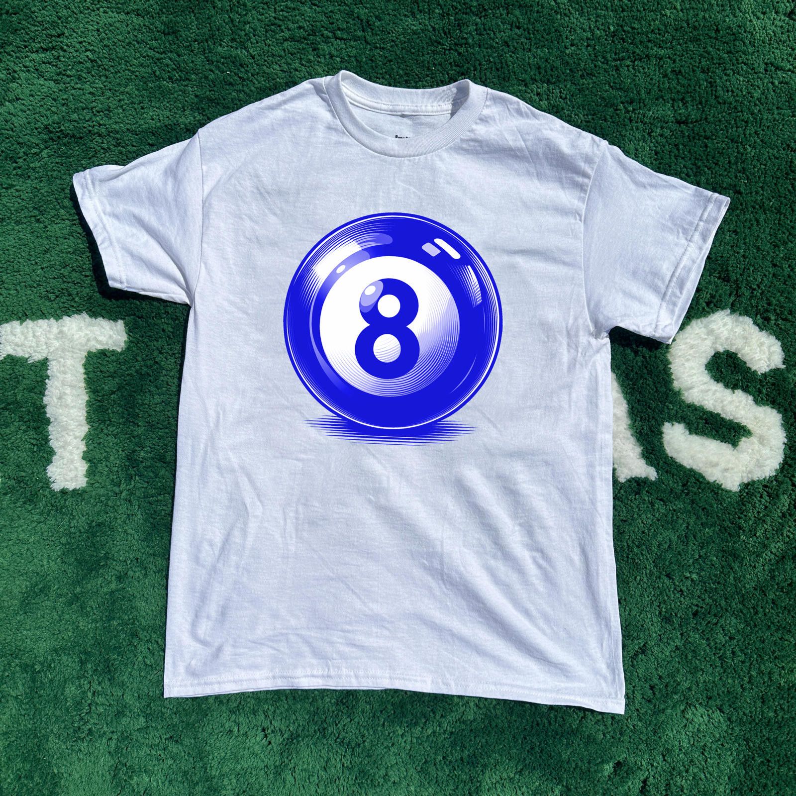Japanese Brand 8 Ball Tee White Blue Size US M / EU 48-50 / 2 - 1 Thumbnail