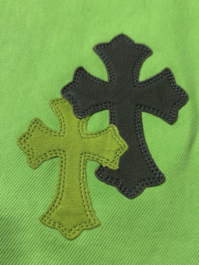 Chrome Hearts Chrome Hearts Sex Records green & black cross patch denim Size US 33 - 4 Thumbnail