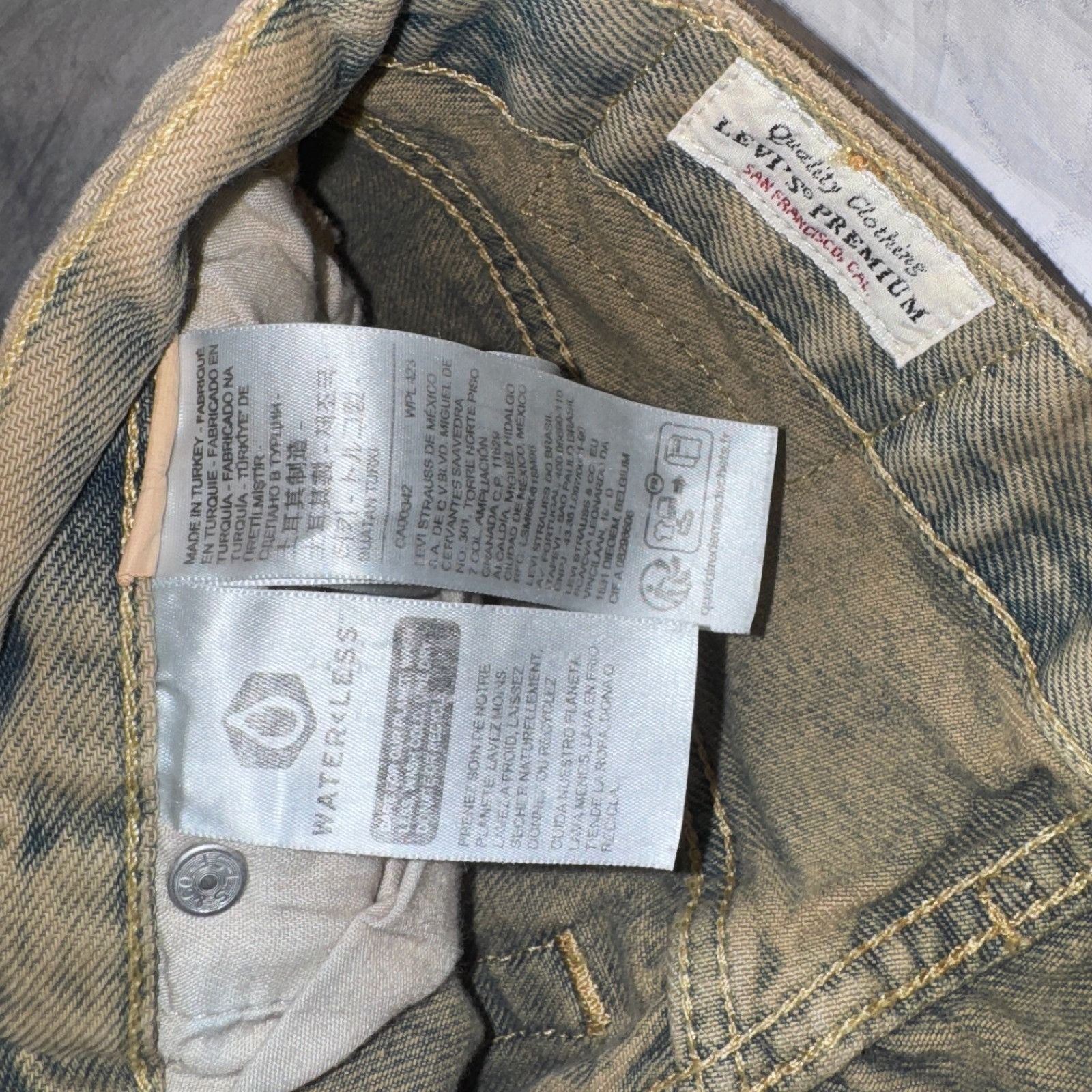 Levi's Levi's Premium 501 Women's Original Fit Cloudy Khaki - Mediu Size 24" / US 00 / IT 34 - 3 Thumbnail