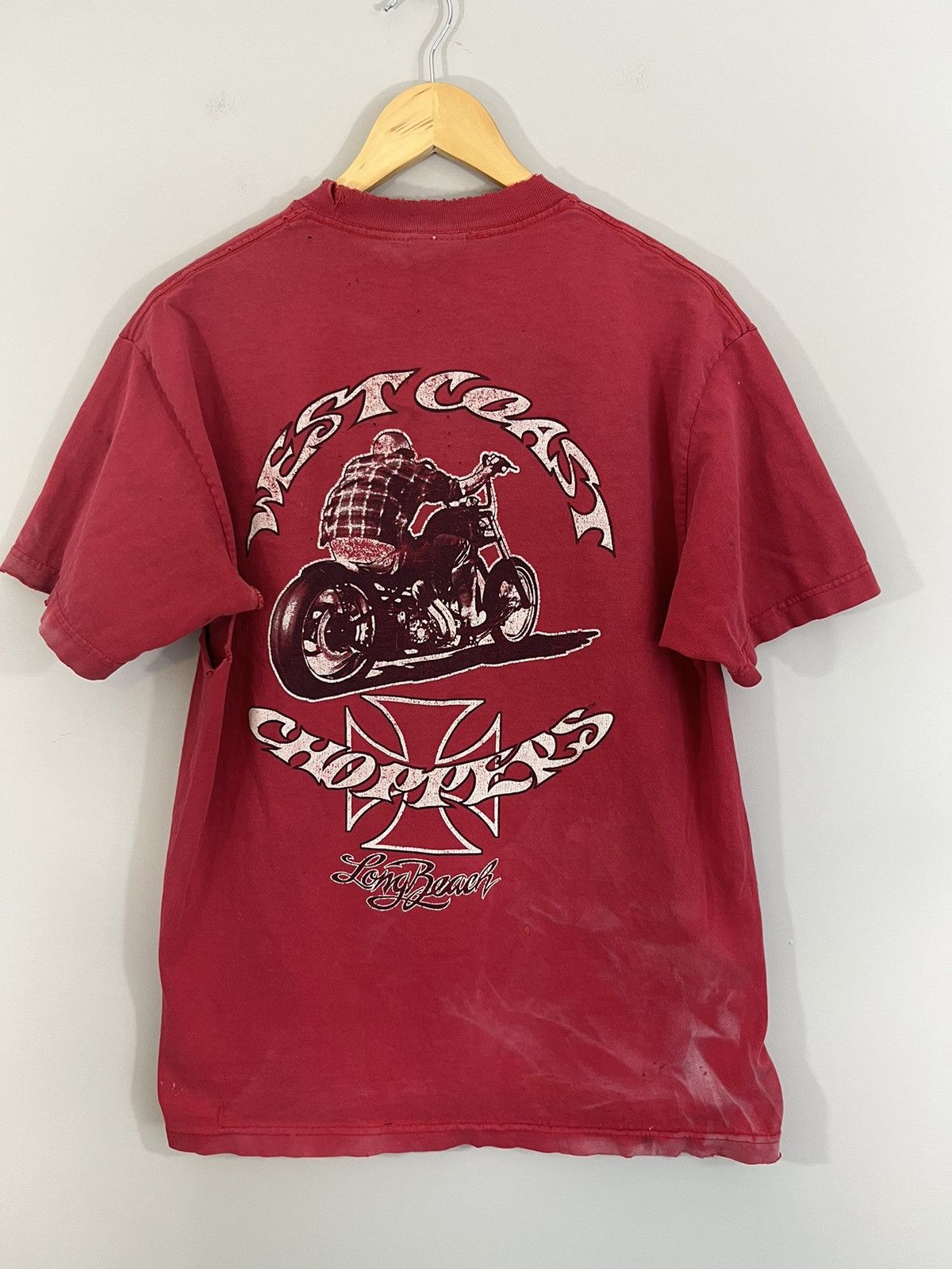 Vintage West Coast Choppers Perfect Sun Faded Thrashed Moto Tee Size US M / EU 48-50 / 2 - 9 Thumbnail